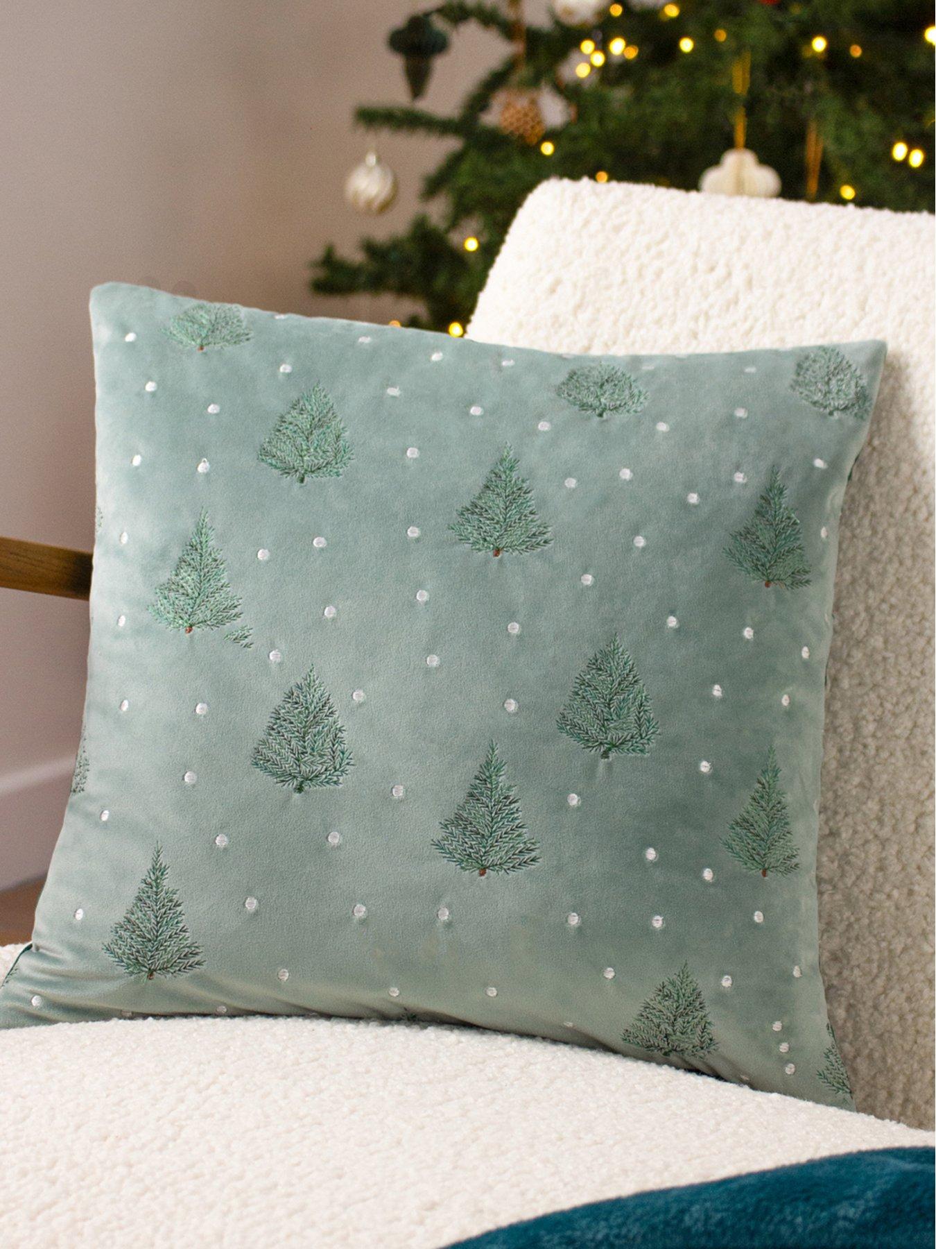 Product photograph of Furn Evergreen Classic Tree Christmas Cushion from very.co.uk