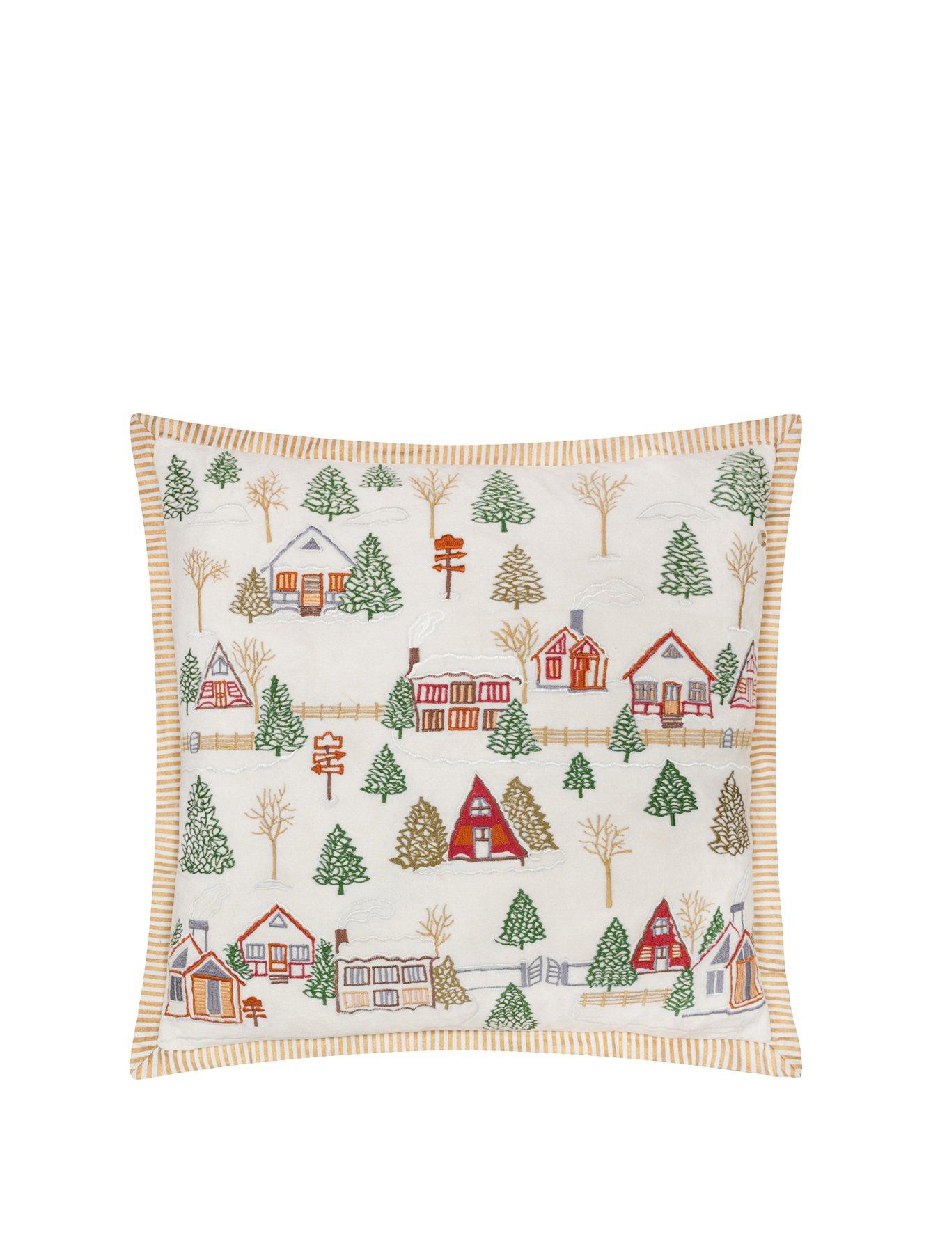 Product photograph of Paoletti Winter Ski Lodge Cushion from very.co.uk