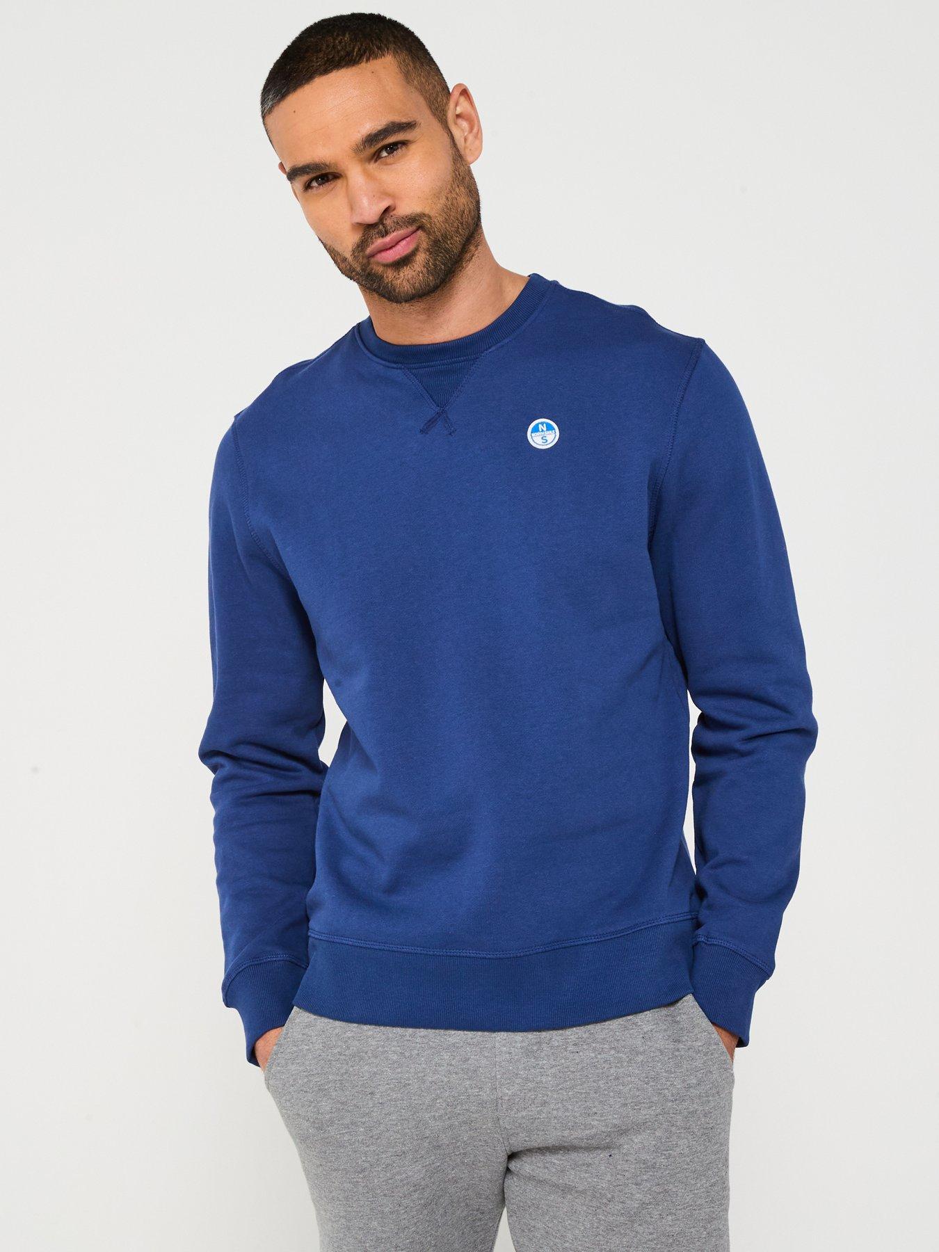 undefined Left Chest Logo Crew Sweatshirt - Blue