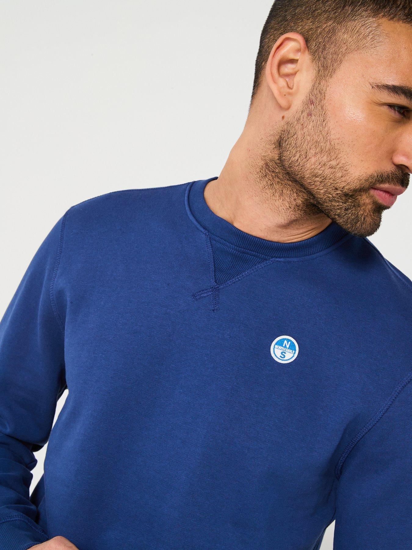 Image 4 of 5 of North Sails Left Chest Logo Crew Sweatshirt - Blue
