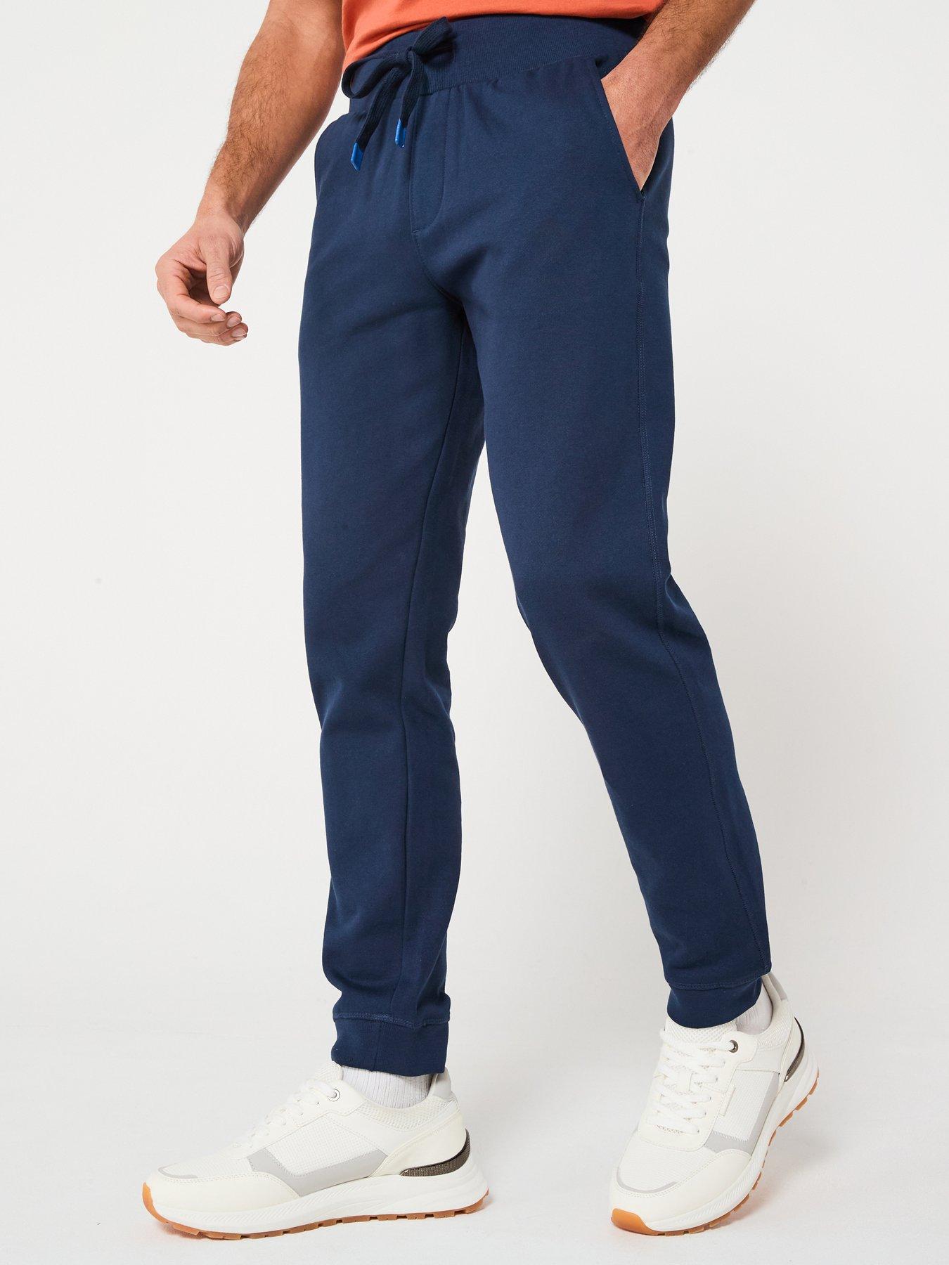 undefined Logo Cuff Joggers - Navy
