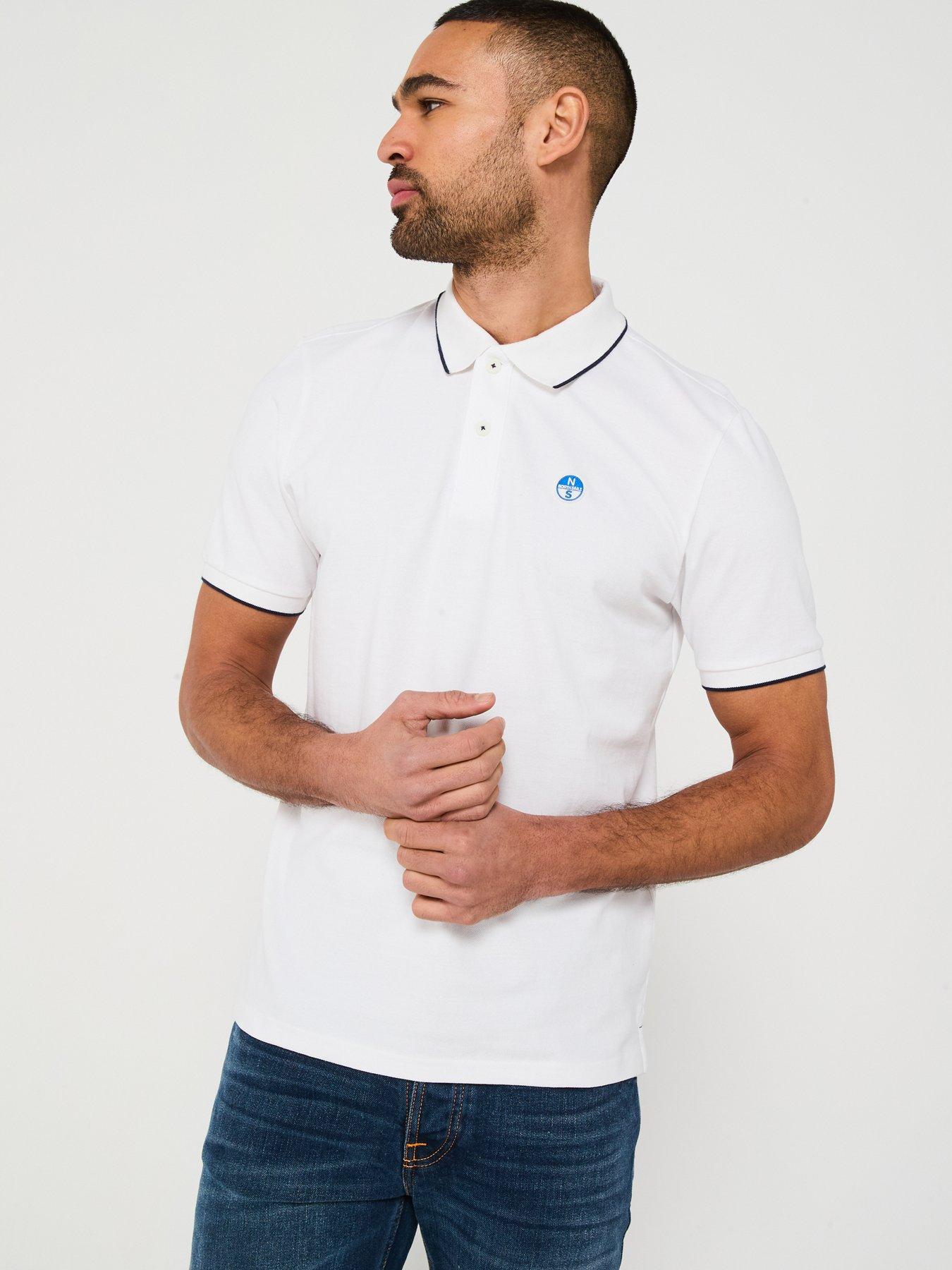 undefined Piping Trim Logo Polo Shirt - White