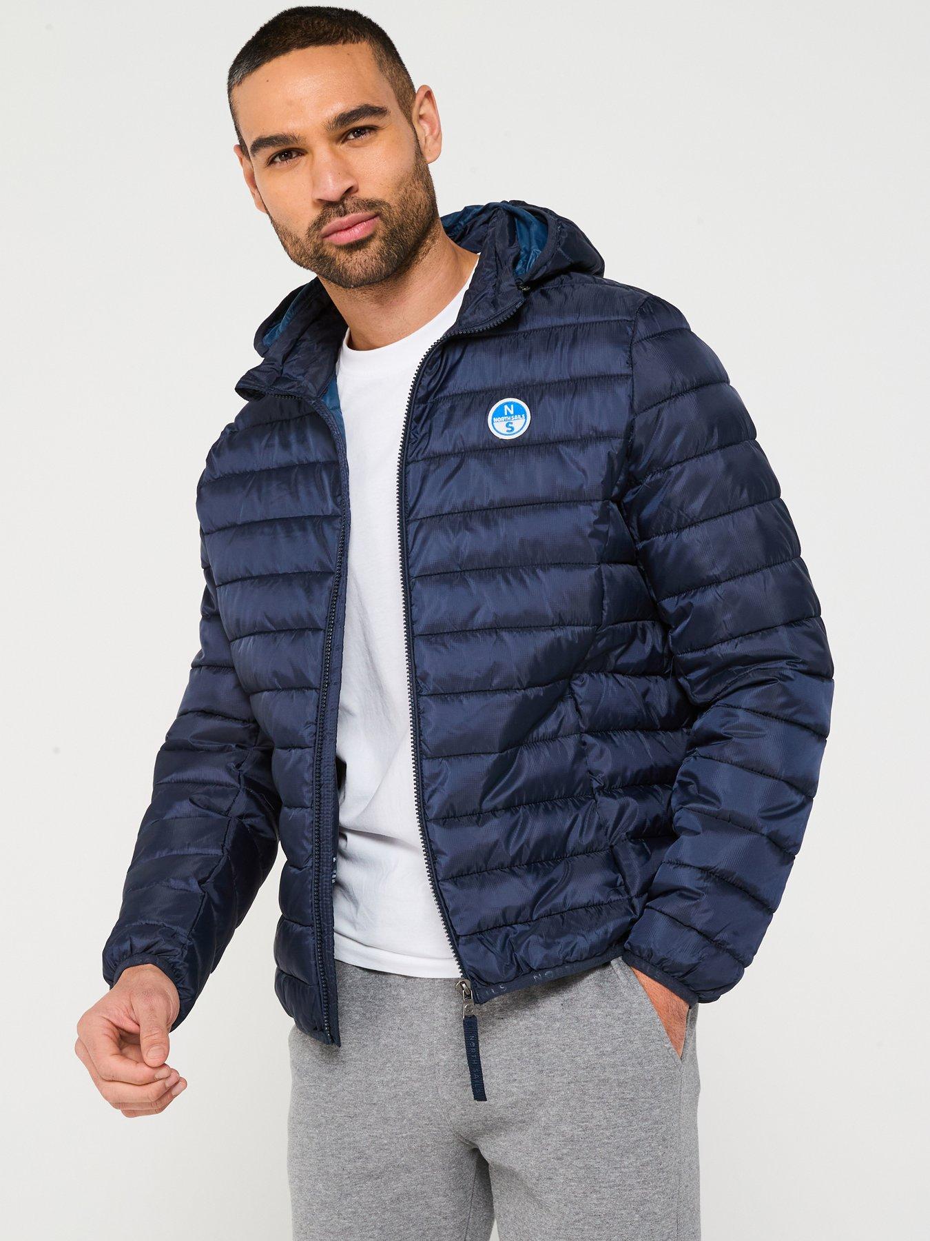 undefined Skye Lightweight Ripstop Quilted Hooded Jacket - Navy