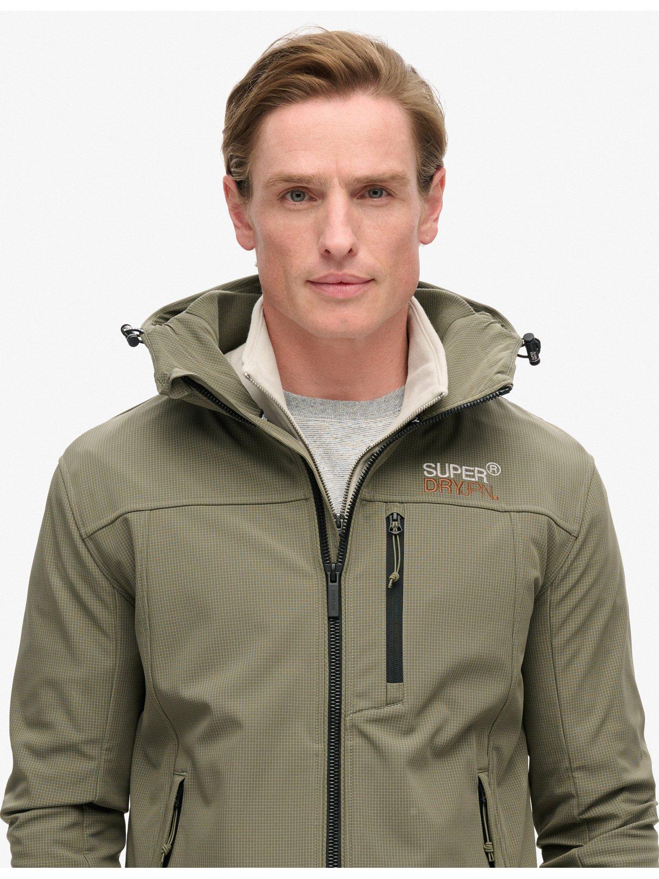 Image 4 of 5 of Superdry Hood Ripstop Softshell Jacket - Khaki