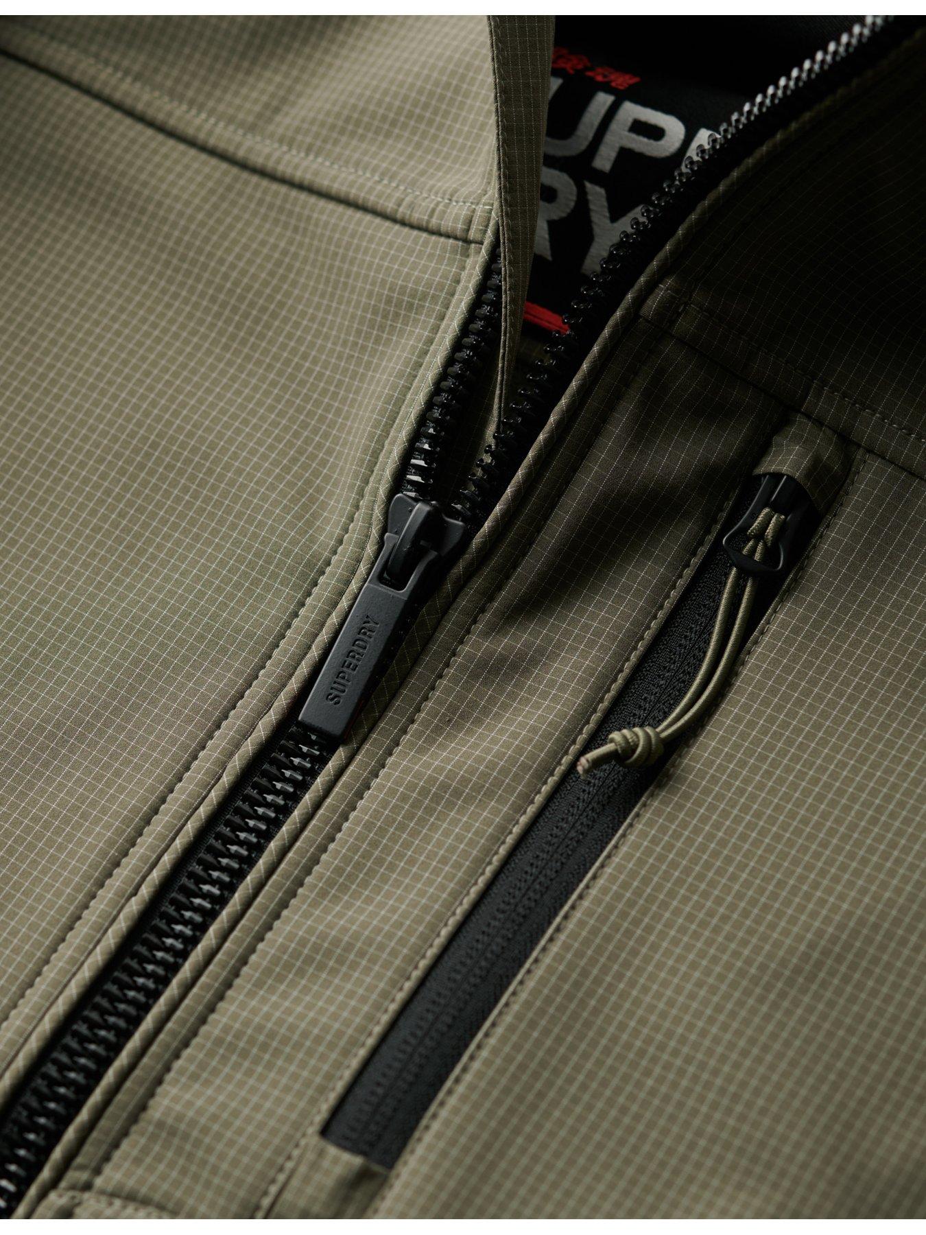 Image 5 of 5 of Superdry Hood Ripstop Softshell Jacket - Khaki