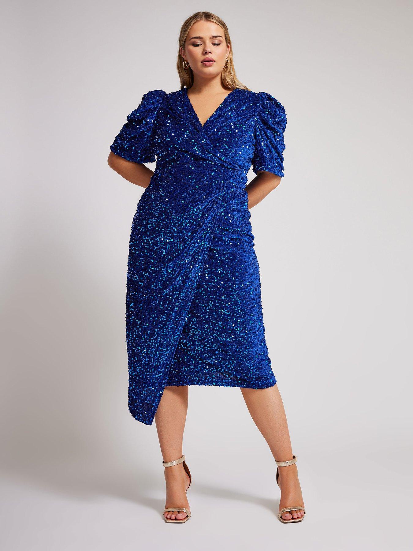 sequin velvet dress plus size uk