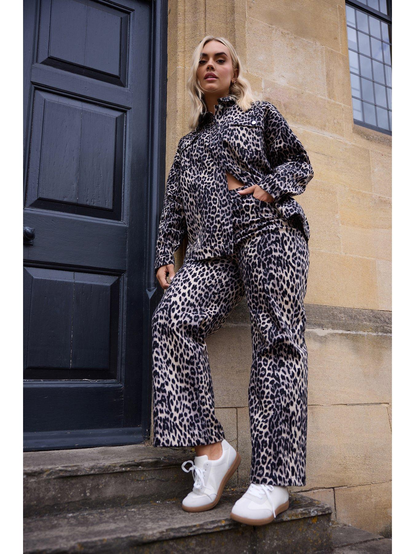Yours Curve Leopard Print Twill Jacket