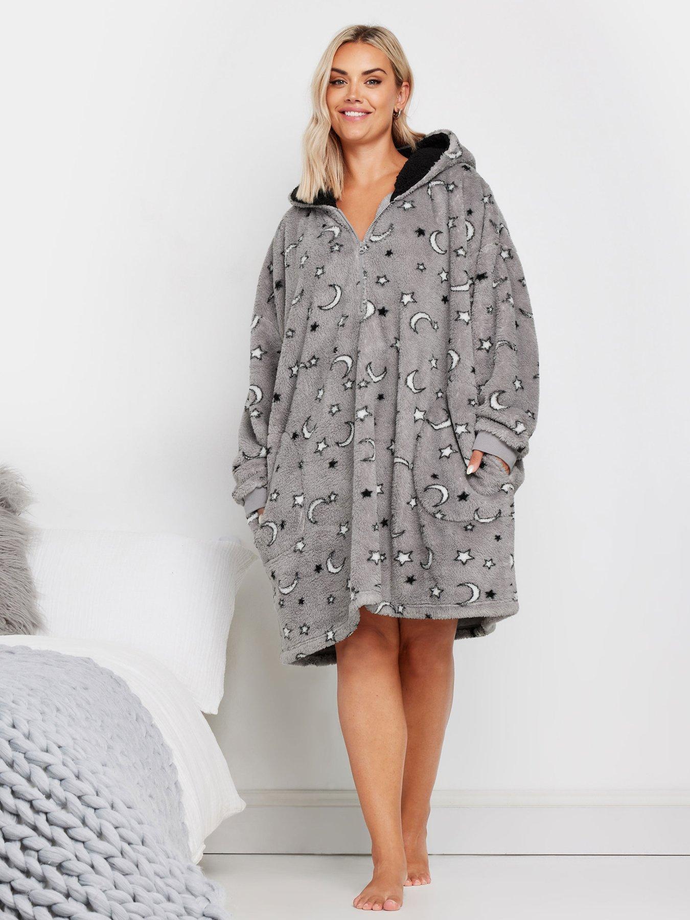 Image 1 of 4 of Yours Curve Blanket Hoodie - Grey