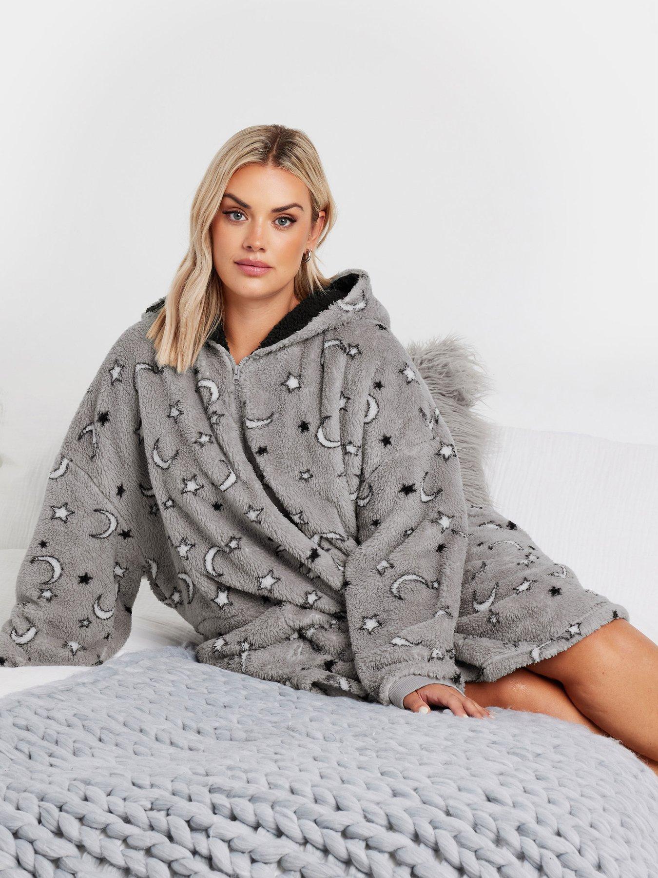 Image 3 of 4 of Yours Curve Blanket Hoodie - Grey