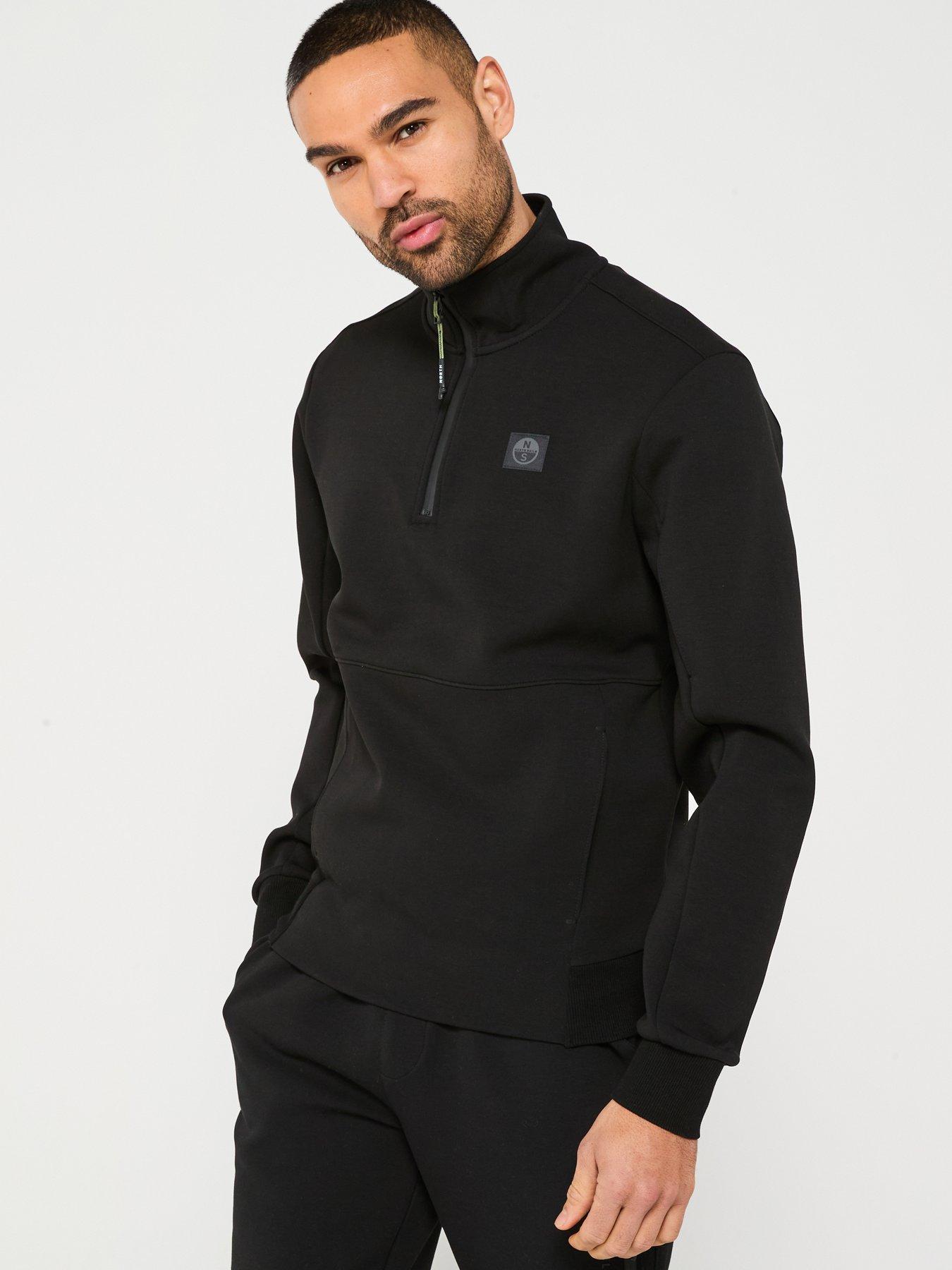 undefined Tech Quarter Zip Sweat - Black