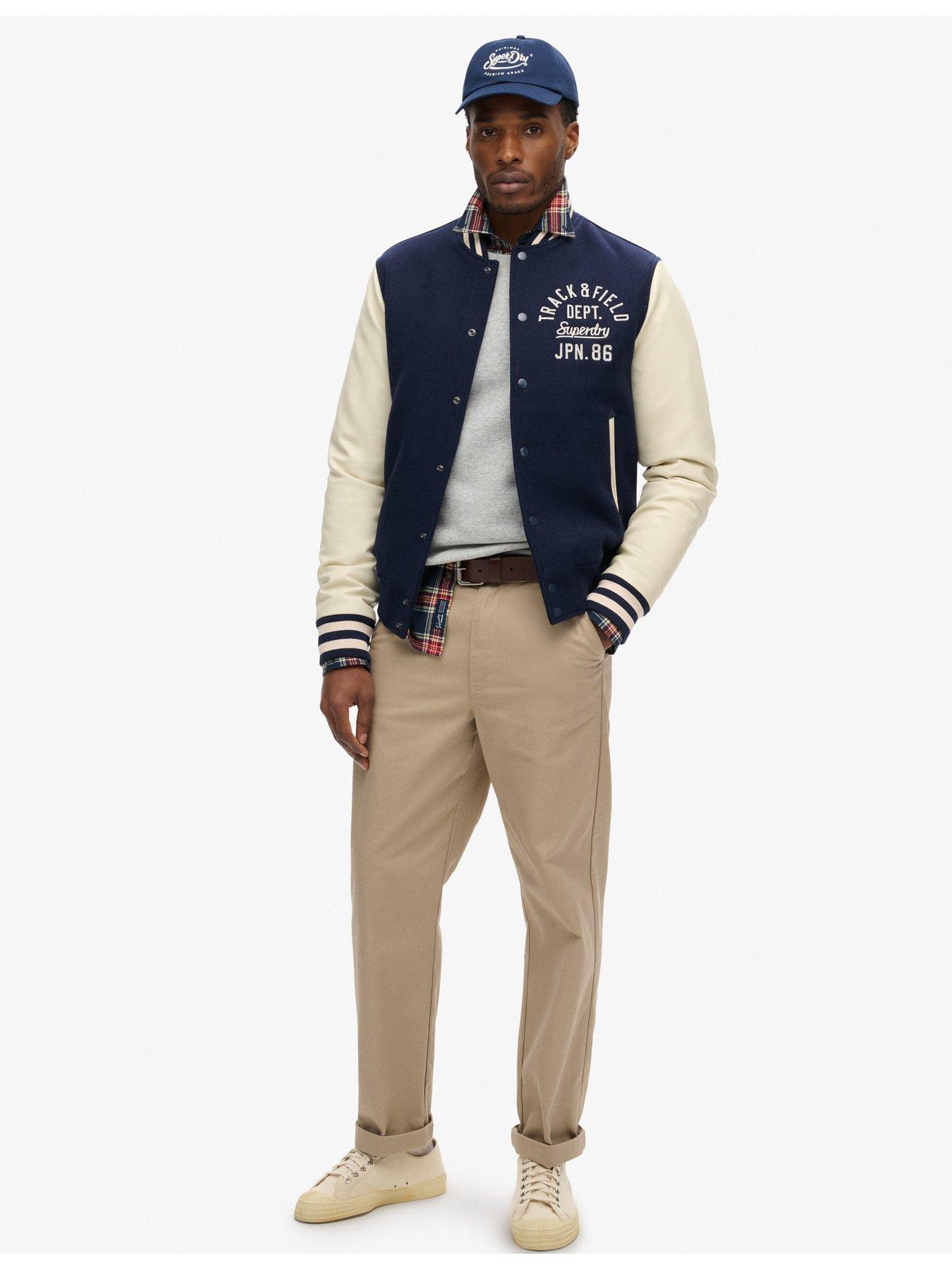 Image 3 of 6 of Superdry Varsity Chain Stitch Jacket - Navy
