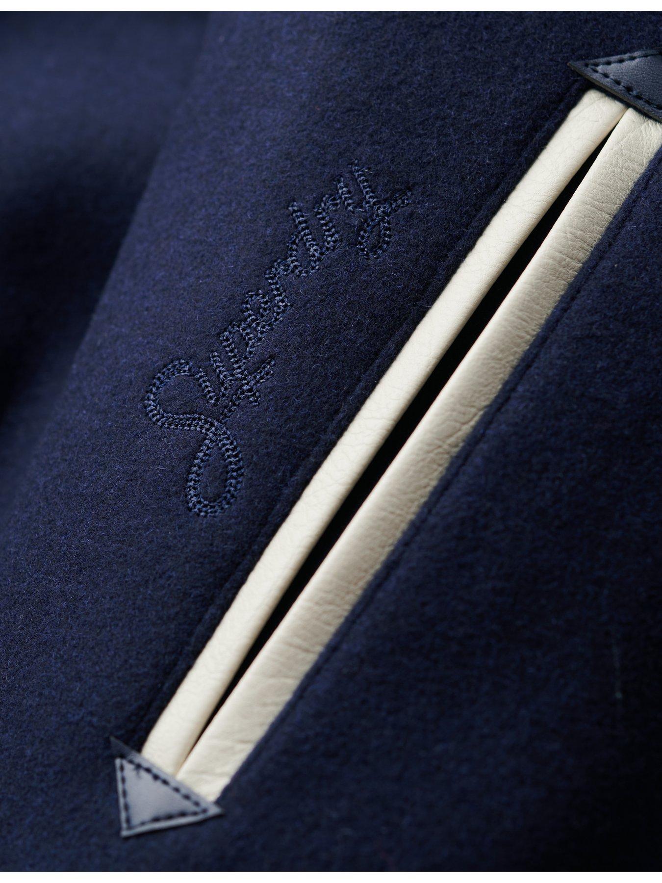 Image 6 of 6 of Superdry Varsity Chain Stitch Jacket - Navy