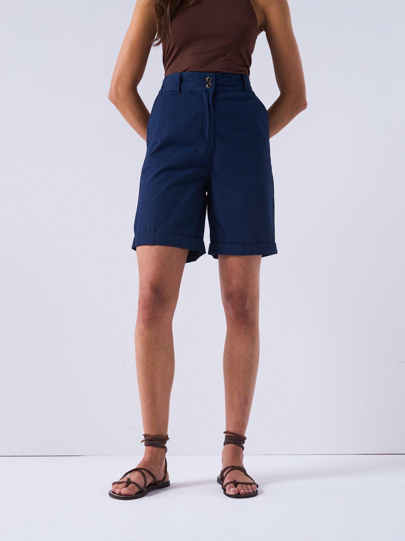 Image 7 of 7 of The Very Collection Two Pack Poplin Shorts - Navy/White