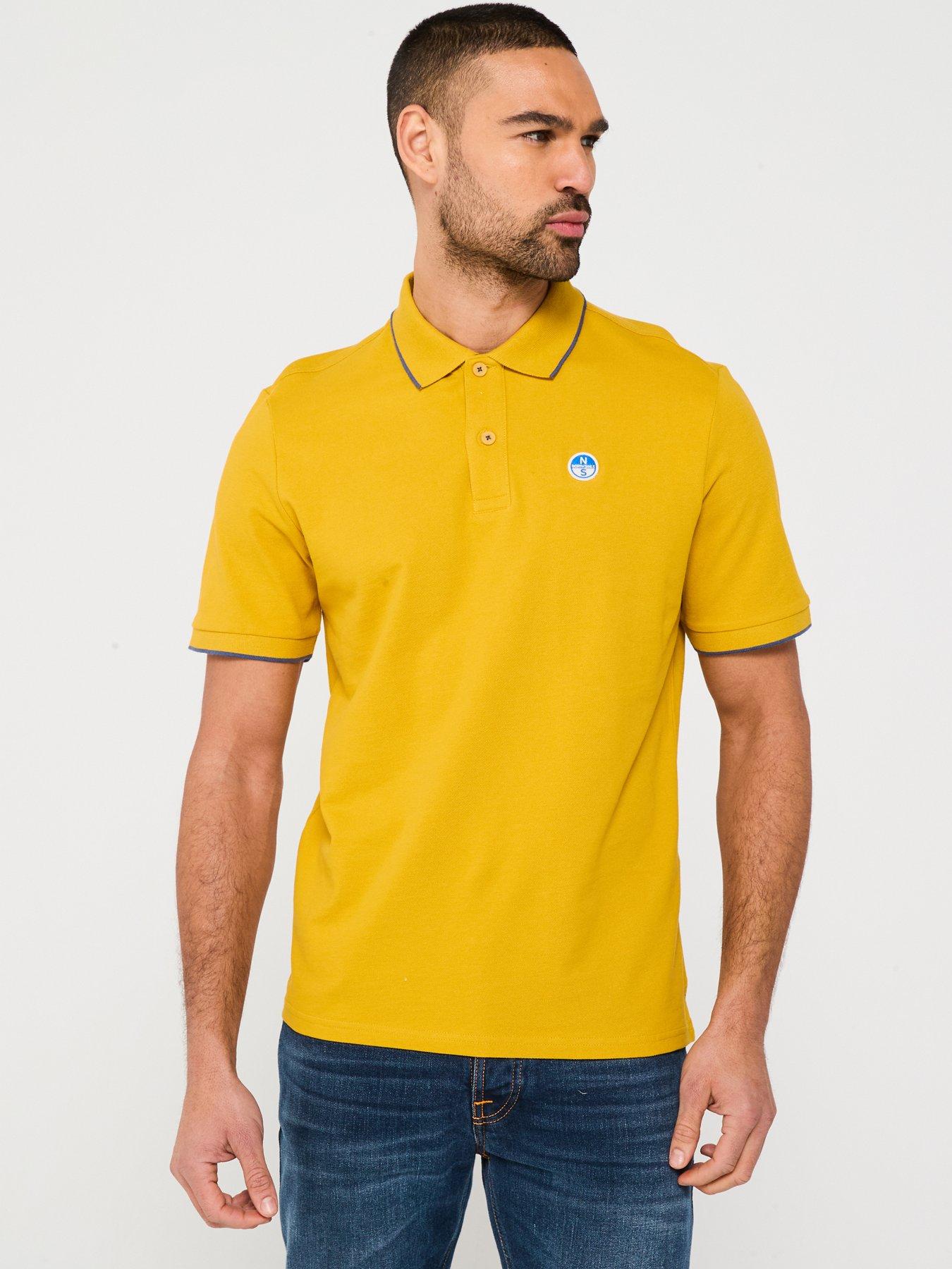 undefined Pipping Trim Polo Shirt - Yellow