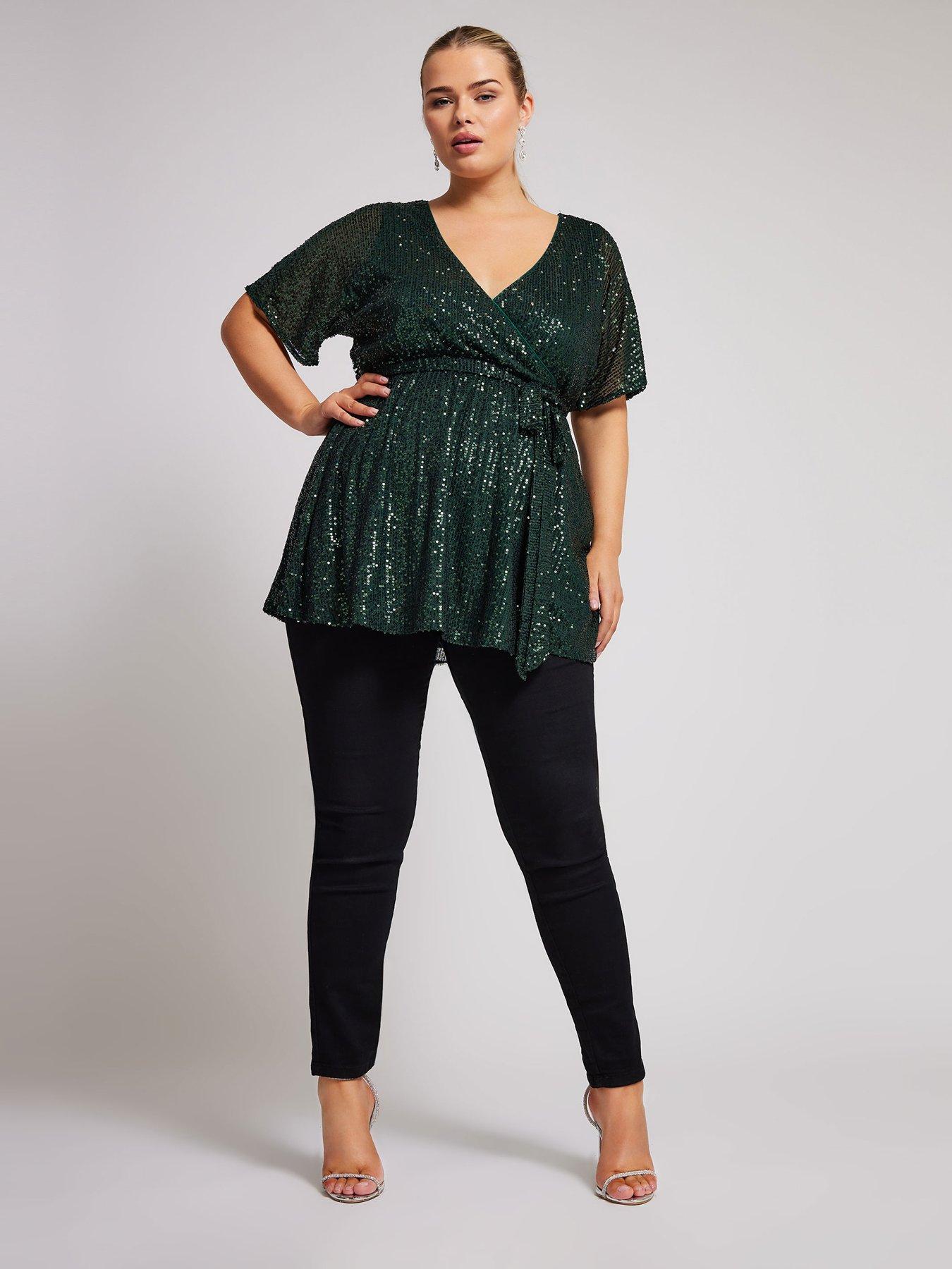 Sequin top plus size uk online