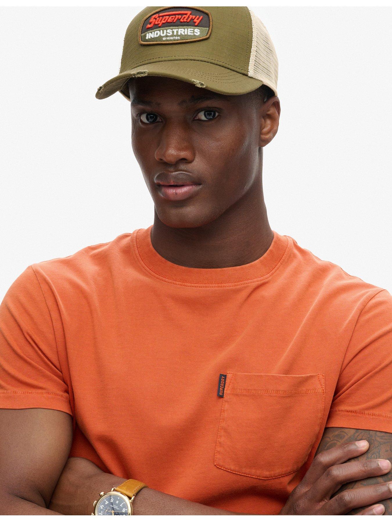 Image 4 of 5 of Superdry Essential Washed Pocket T-shirt - Dark Orange