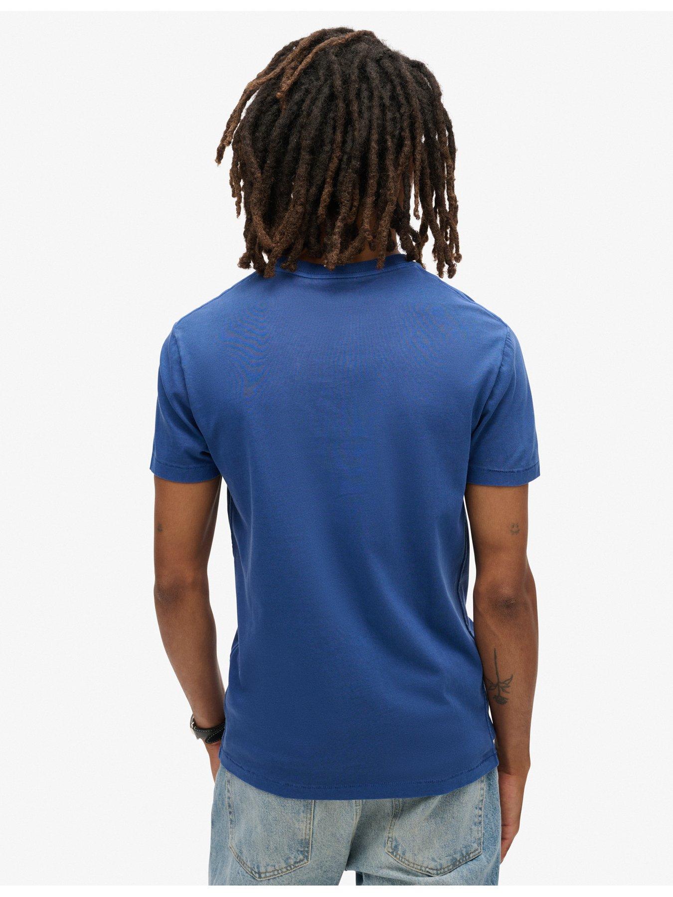 Image 2 of 5 of Superdry Essential Washed Pocket T-Shirt - Blue