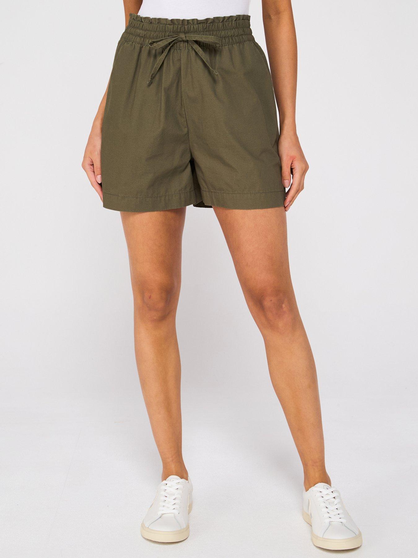 Image 1 of 6 of V by Very Turn Up Hem Cotton Shorts - Khaki