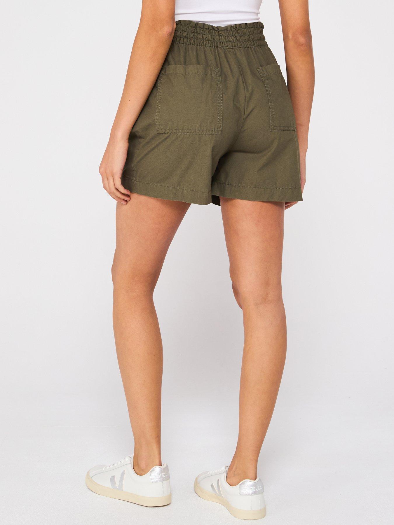 Image 2 of 6 of V by Very Turn Up Hem Cotton Shorts - Khaki