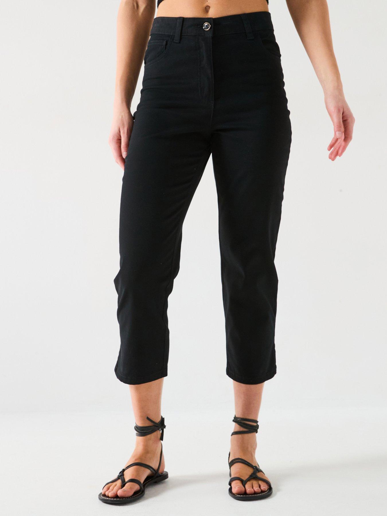 V by Very: Skinny Capri Trousers - Black