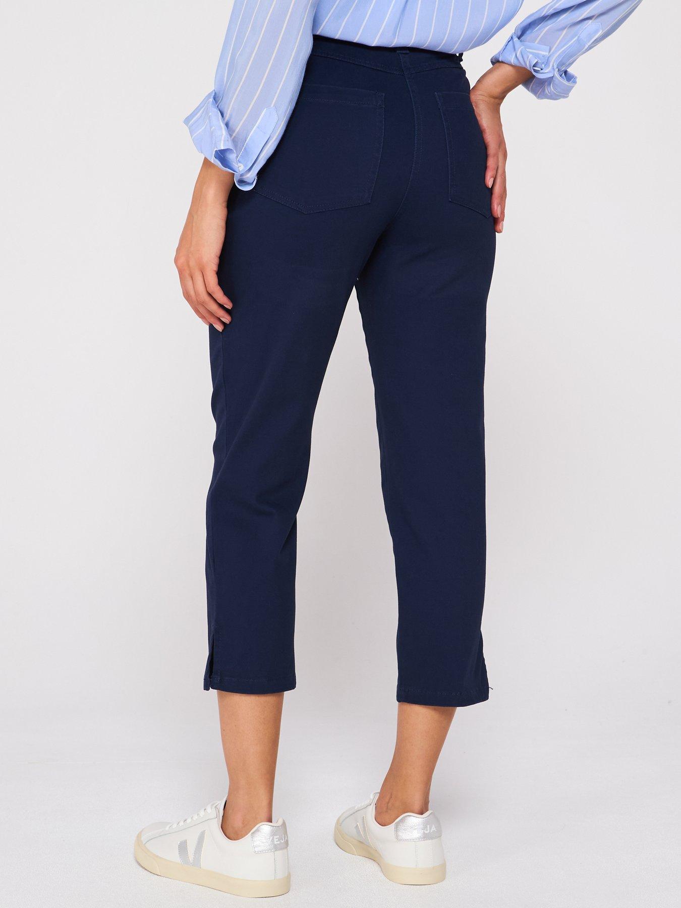 Image 2 of 6 of V by Very Skinny Capri Trousers - Navy