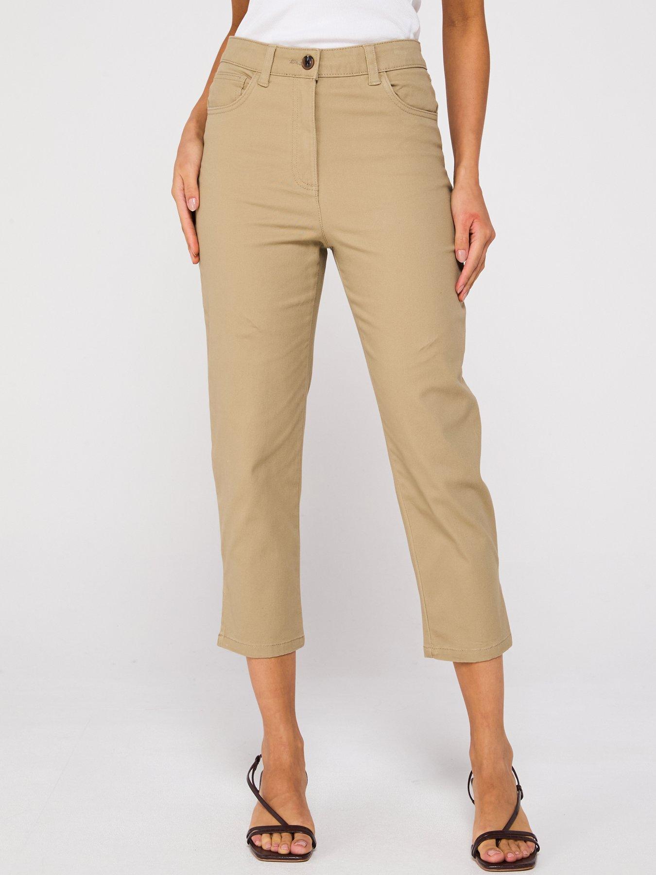 undefined Skinny Capri Trousers - Stone