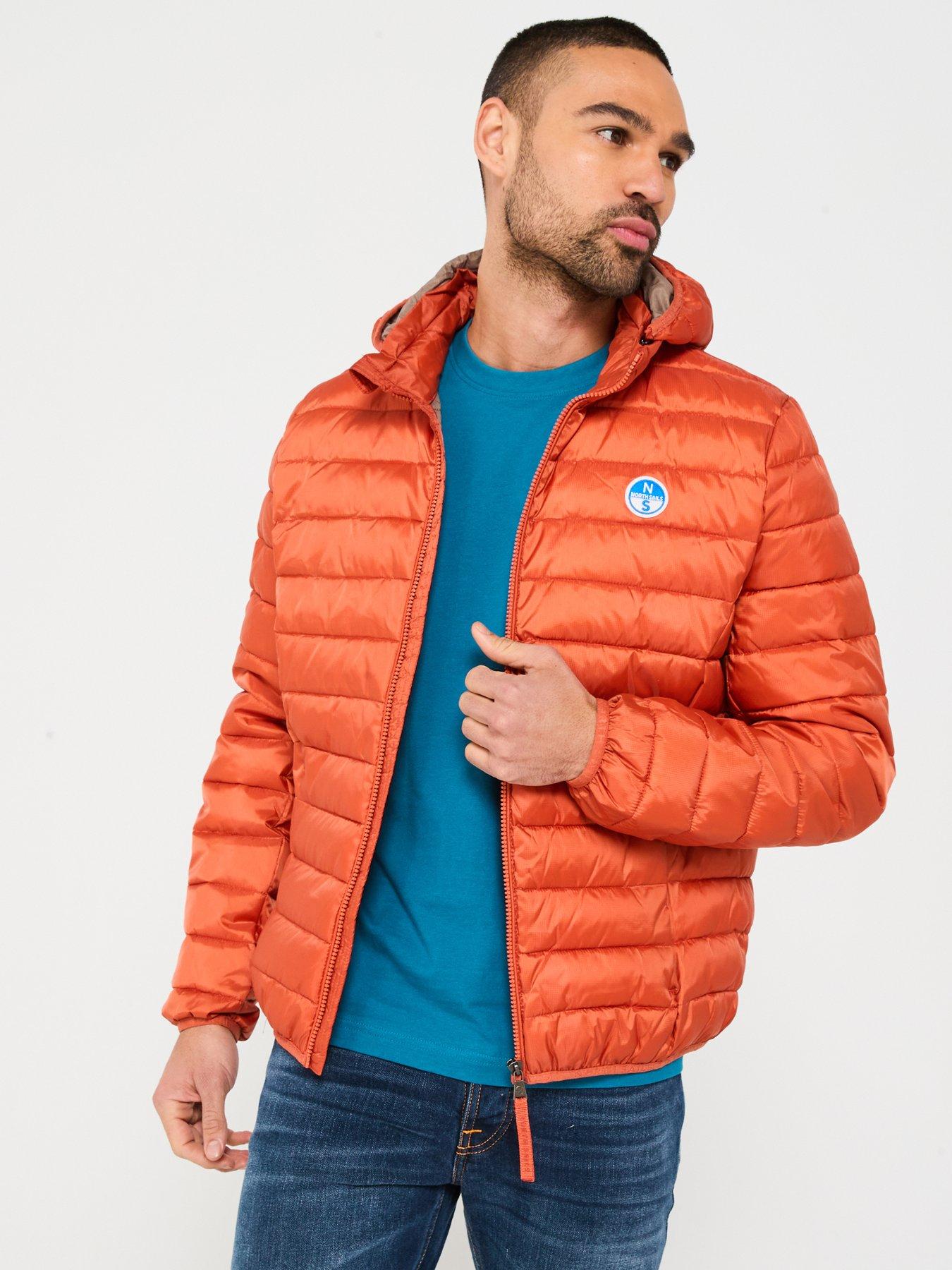 undefined Skye Lightweight Ripstop Quilted Hooded Jacket - Orange