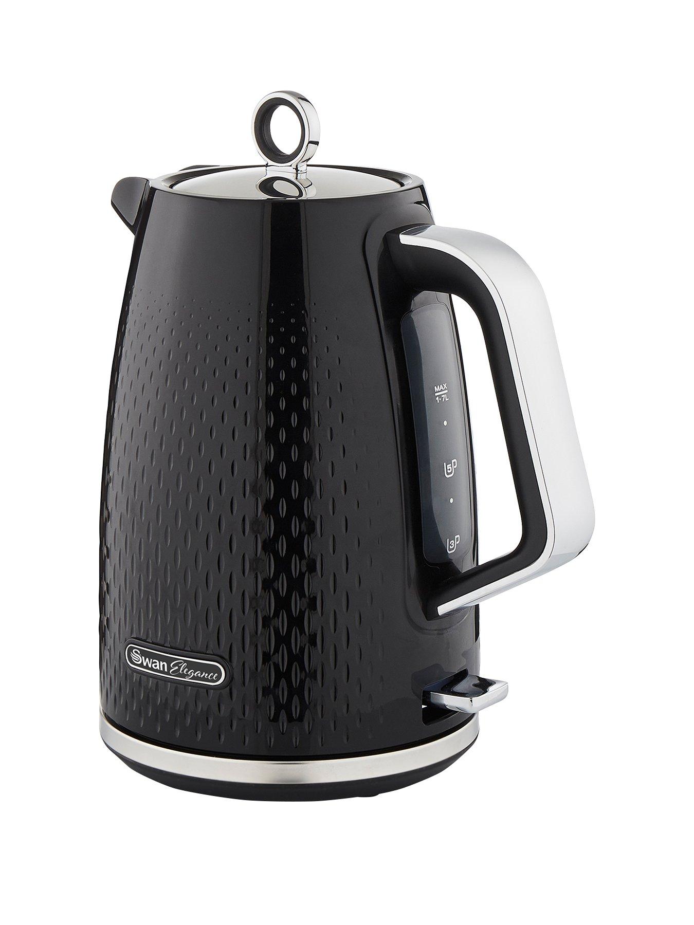 Swan Elegance 1.7L Jug Kettle - Black