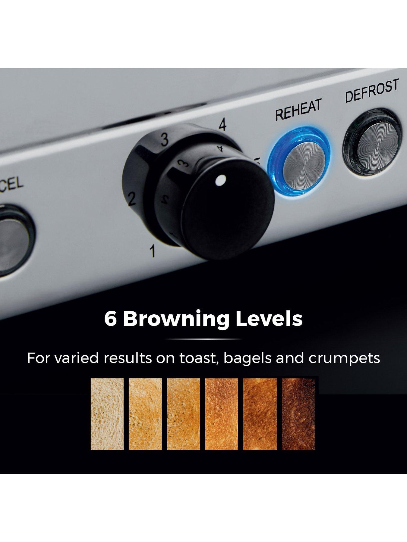 LIVIVO Stylish 2-Slice Toaster With A Crumb Tray, Extra-Wide Slots