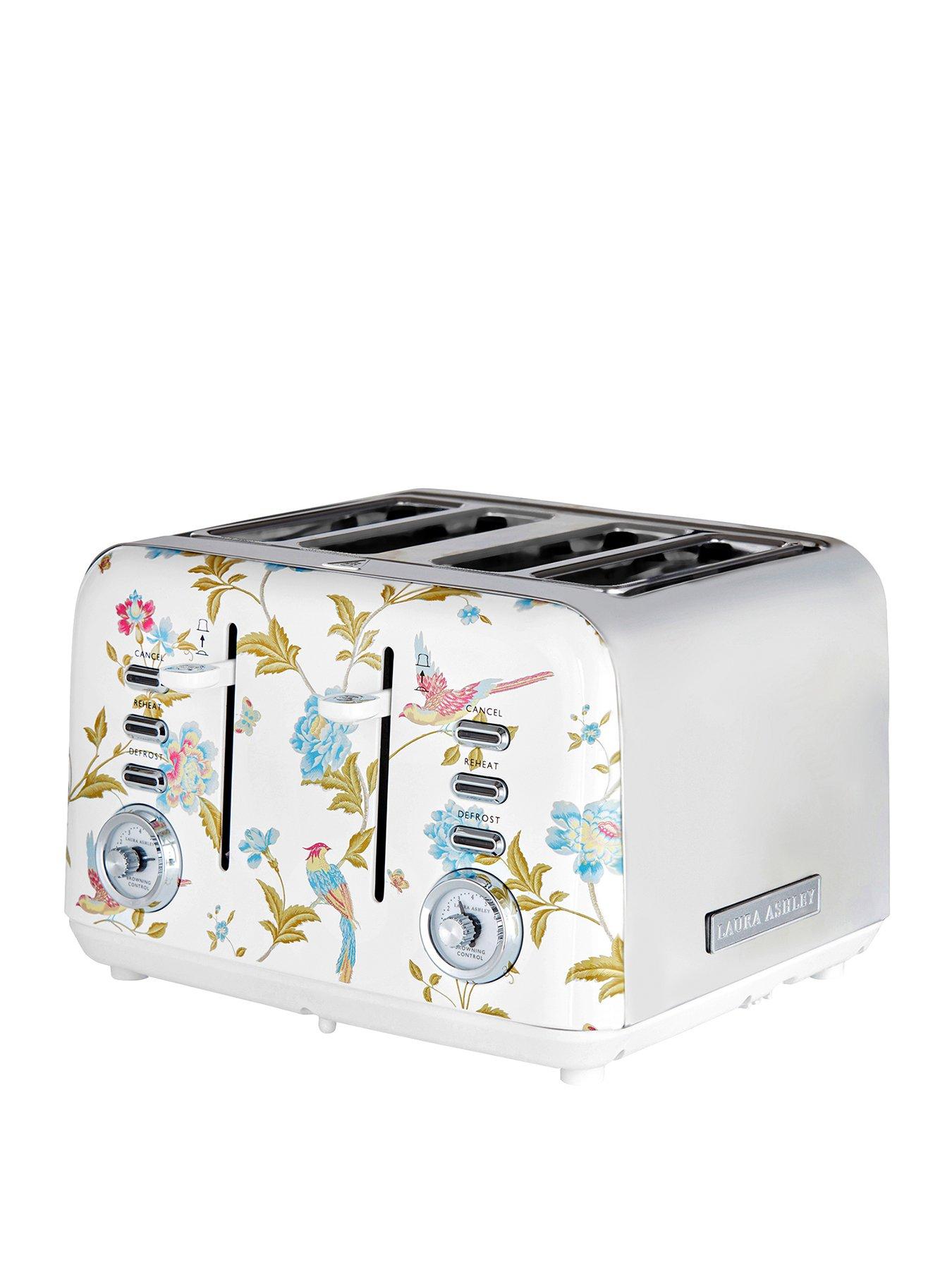 VQ Laura Ashley Bouilloire Electrique Sans Fil avec Imprimé China Rose - Bouilloire Vintage 1,7 Litre avec 2,2 KW Ébullition Rapide, Protection Contre la Surchauffe et Indicateur de Température