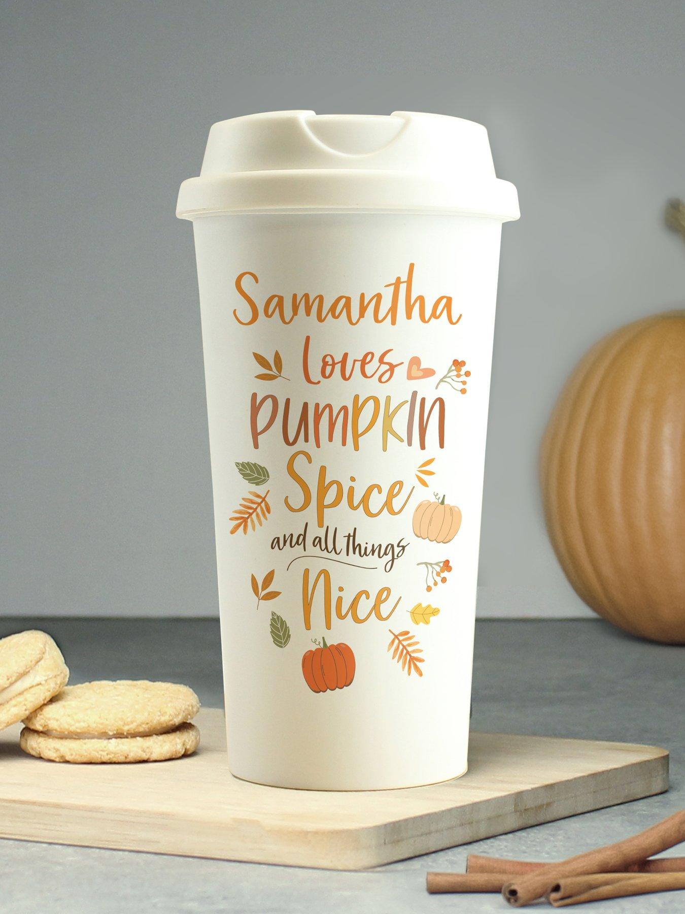 Image 3 of 3 of The Personalised Memento Company Personalised Pumpkin Spice Travel Mug