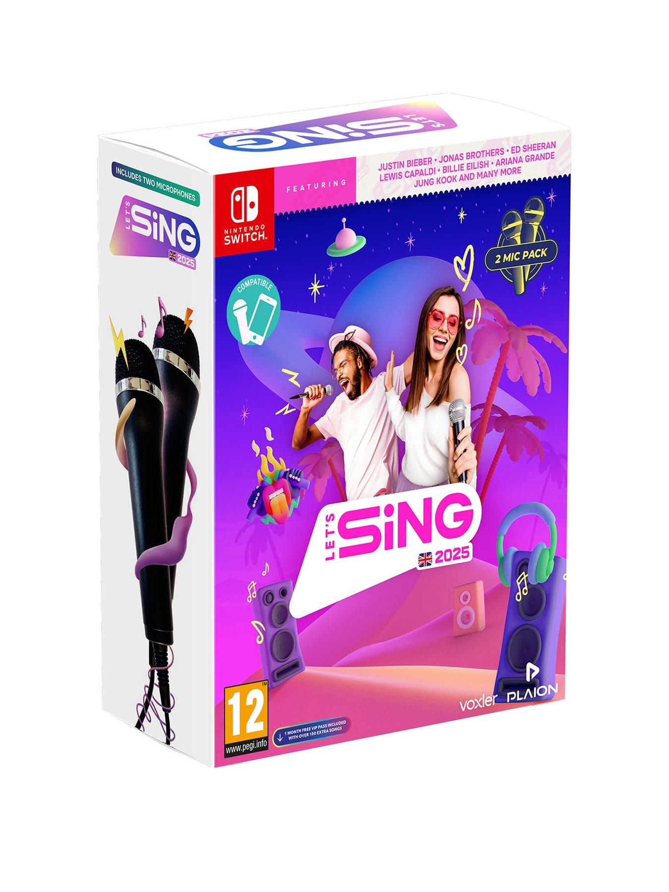 Image 1 of 4 of Nintendo Switch Lets Sing 2025 &amp; 2 Microphones