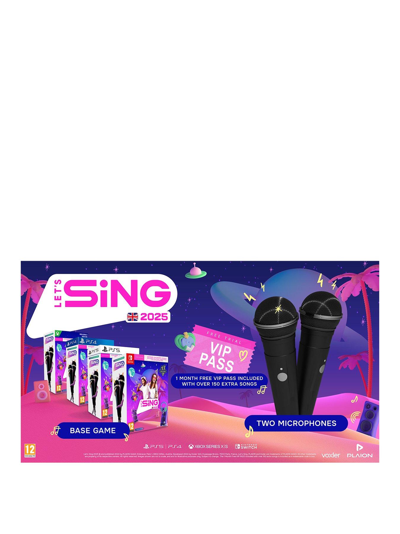 Image 2 of 4 of Nintendo Switch Lets Sing 2025 &amp; 2 Microphones