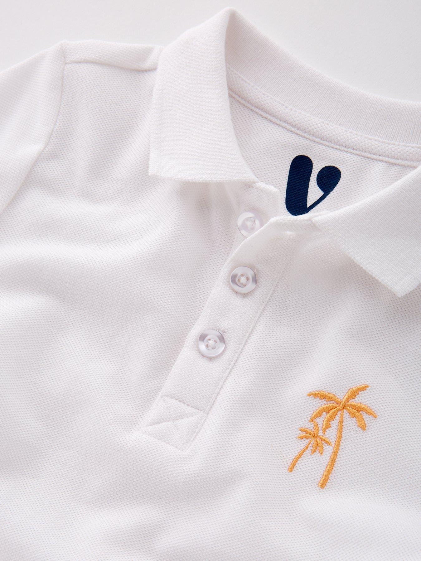 Image 3 of 5 of Mini V by Very Boys Short Sleeve Polo And Embroidered Short Set - Multi