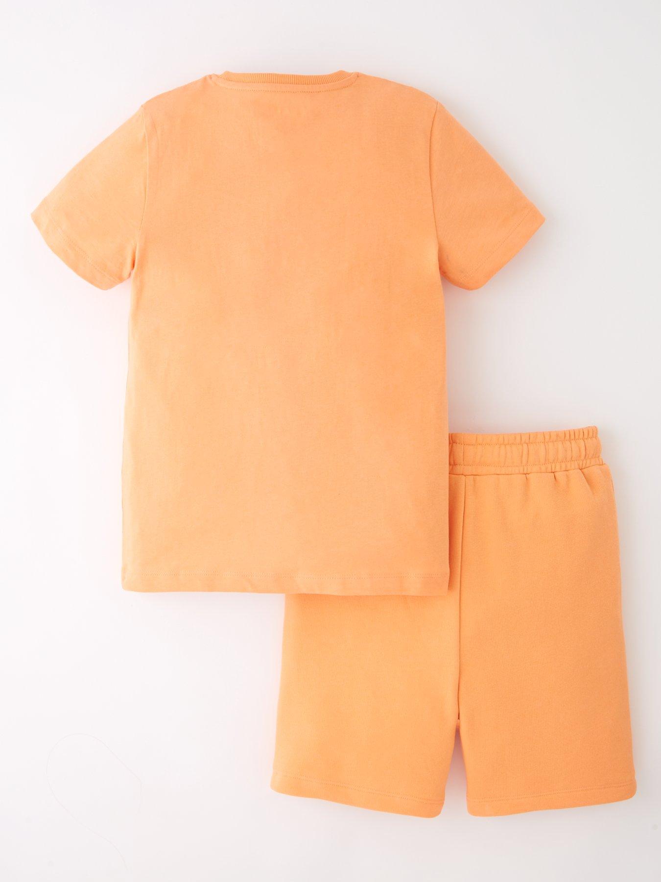 Image 2 of 4 of Everyday Boys Surf T-Shirt And Short Set - Orange