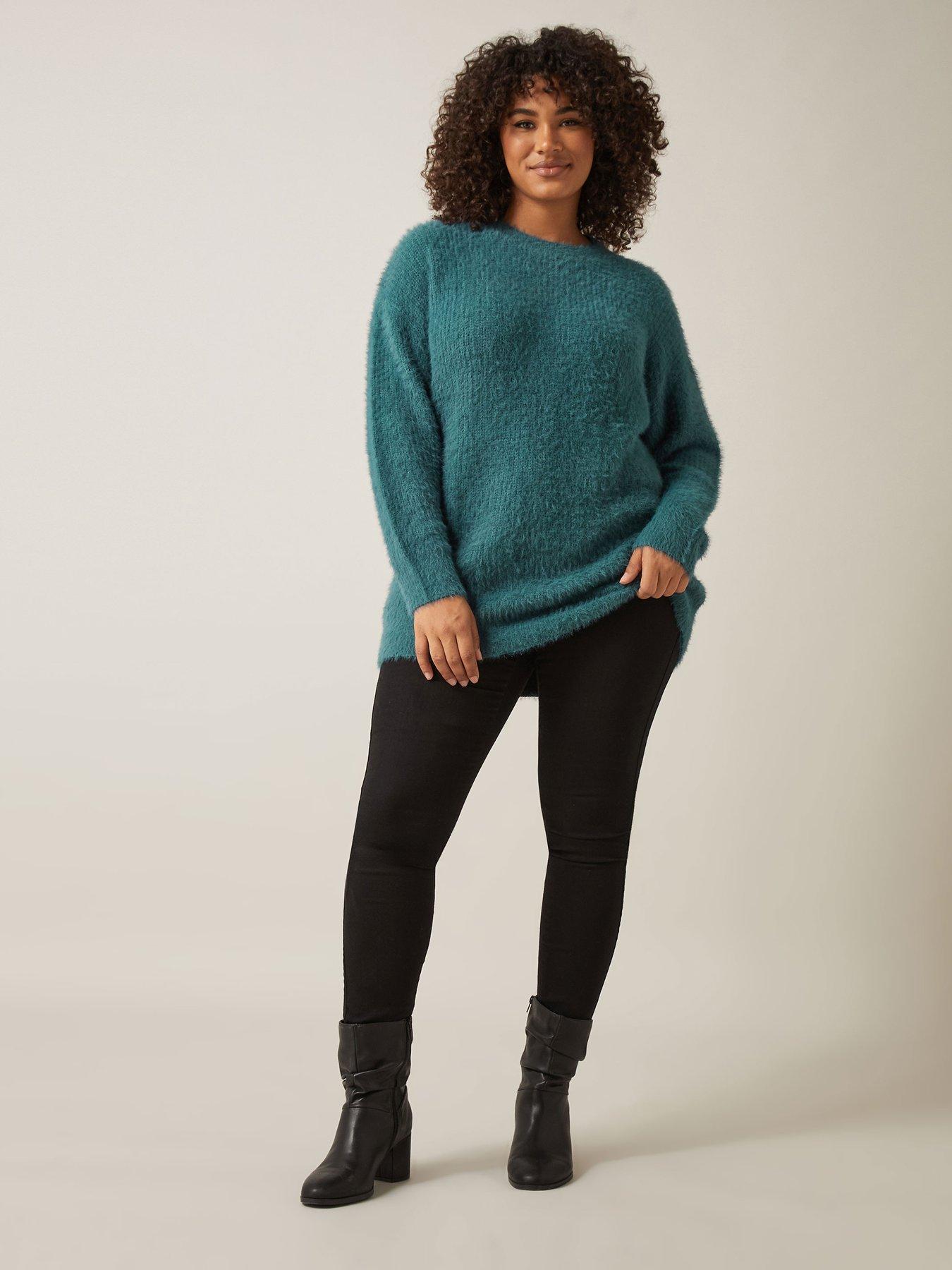 Image 3 of 4 of Evans Cat Feather Jumper - Blue