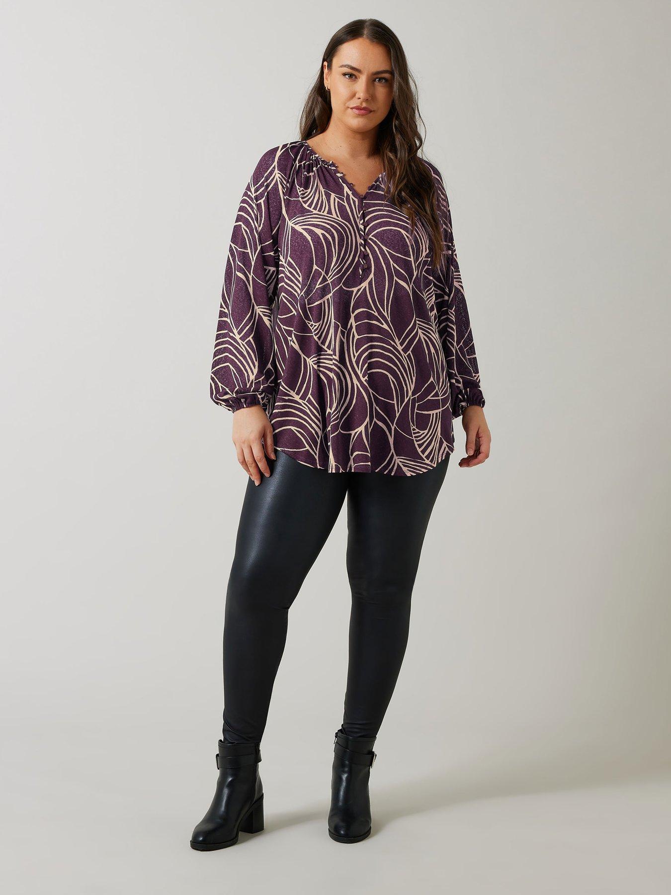 Image 3 of 4 of Evans Geometric Print Boho Blouse