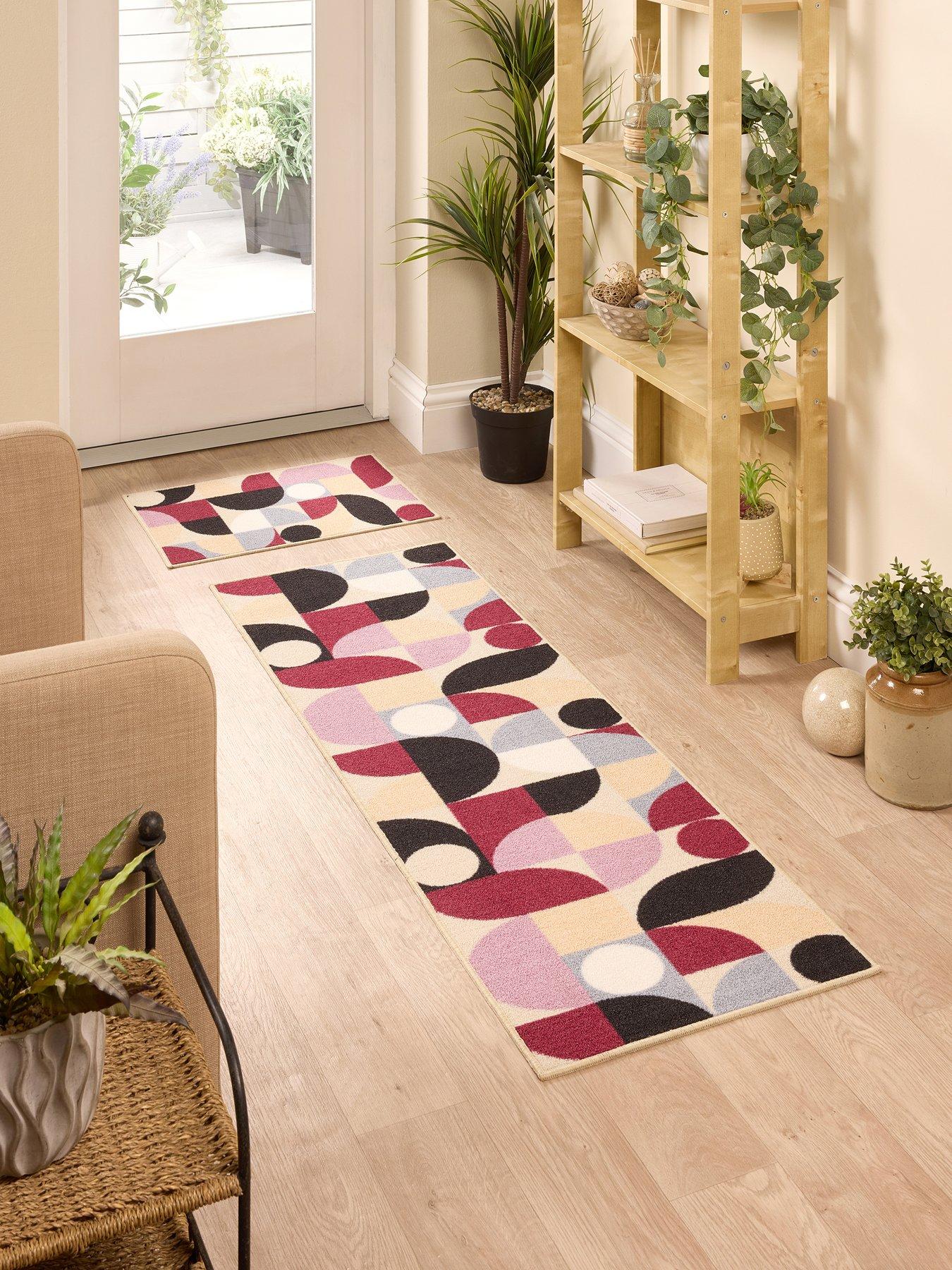 undefined Purple Geo Mat & Runner Set