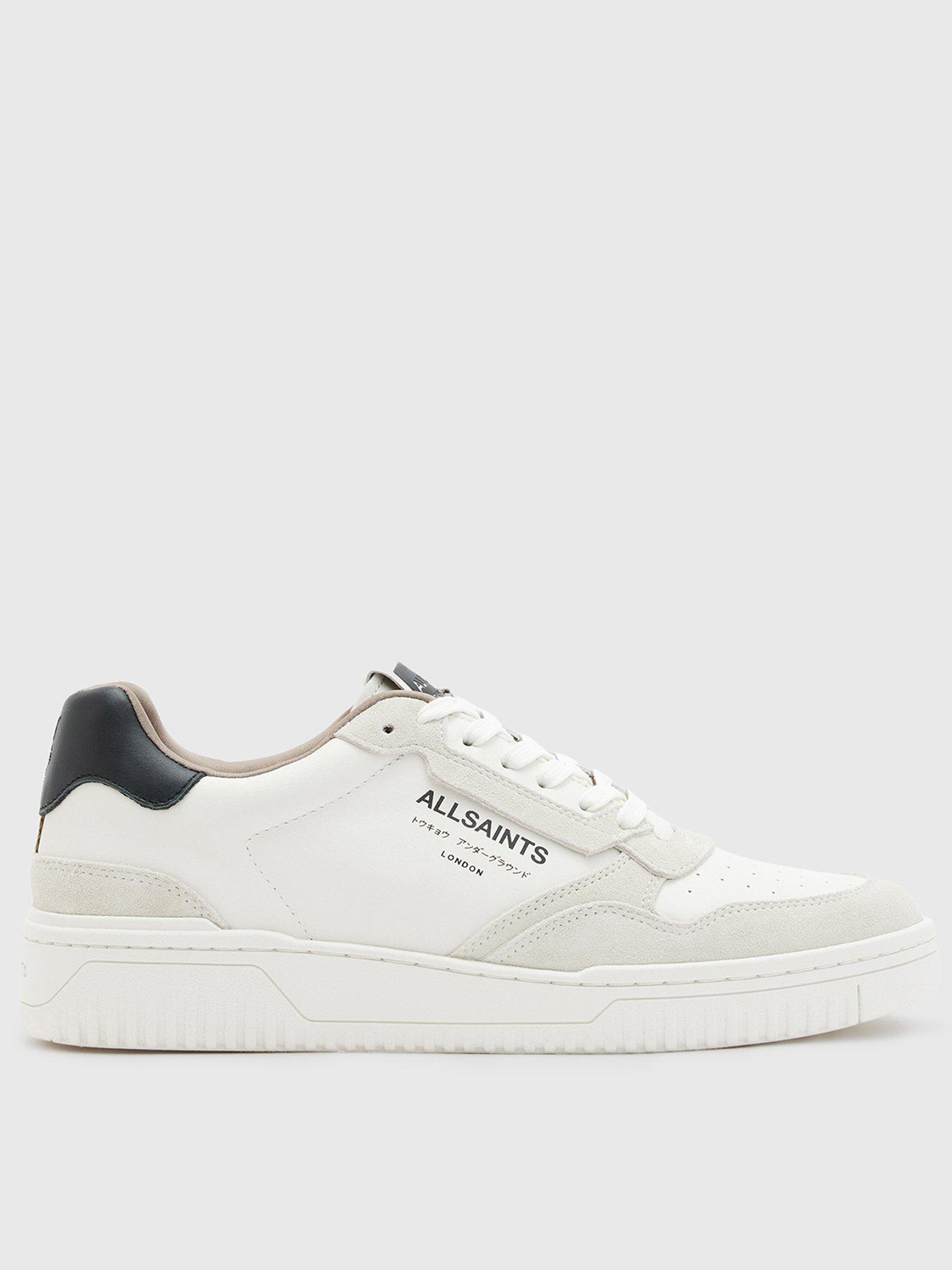 AllSaints Regan Low Top Trainers - White/Black