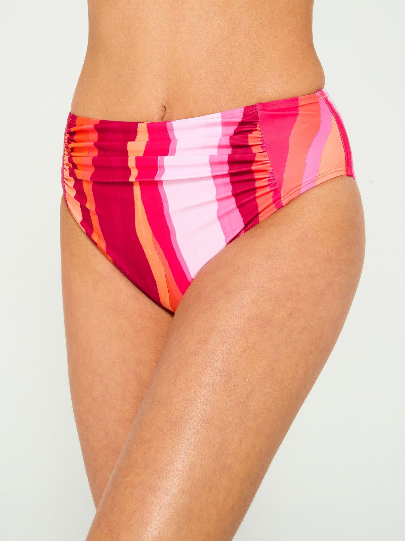 undefined Ruched Detail Bikini Brief - Print