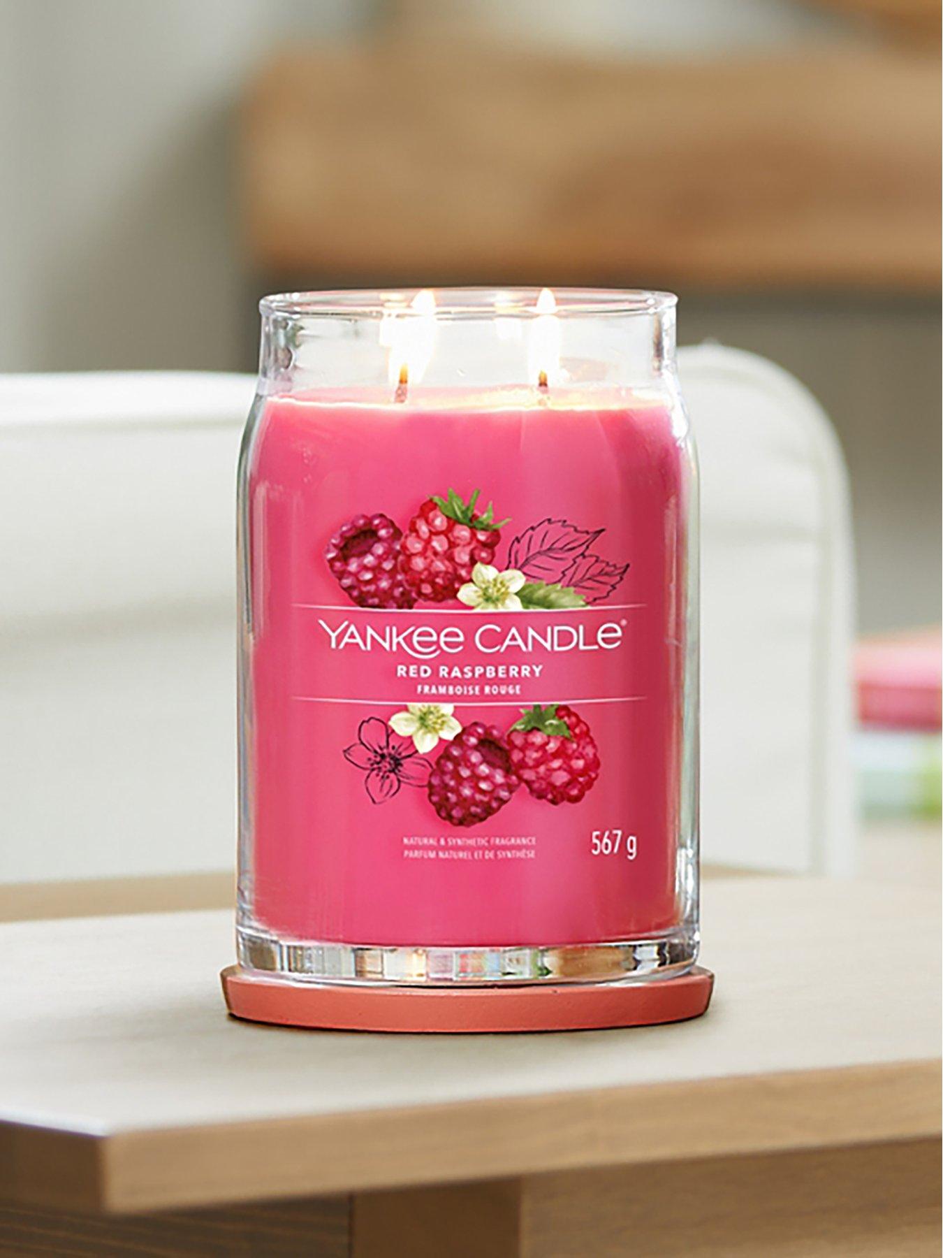 Product photograph of Yankee Candle Red Raspberry Signature Large Jar Candle from very.co.uk