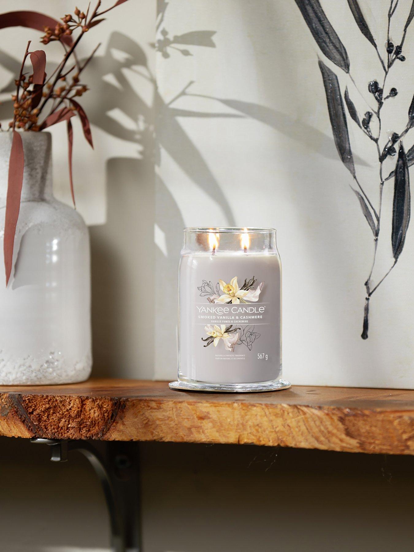 Product photograph of Yankee Candle Signature Collection Large Jar Candle Ndash Smoked Vanilla And Cashmere from very.co.uk