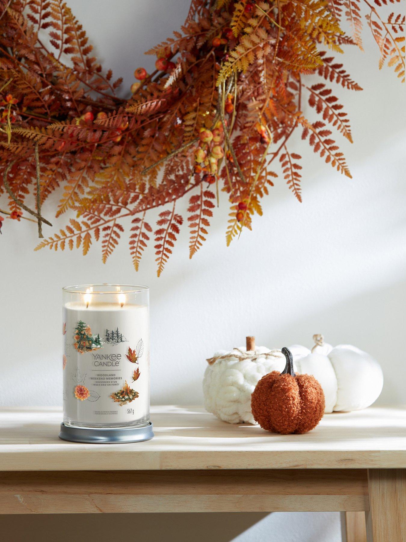 Product photograph of Yankee Candle Signature Collection Large Tumbler Candle Ndash Woodland Weekend Memories from very.co.uk