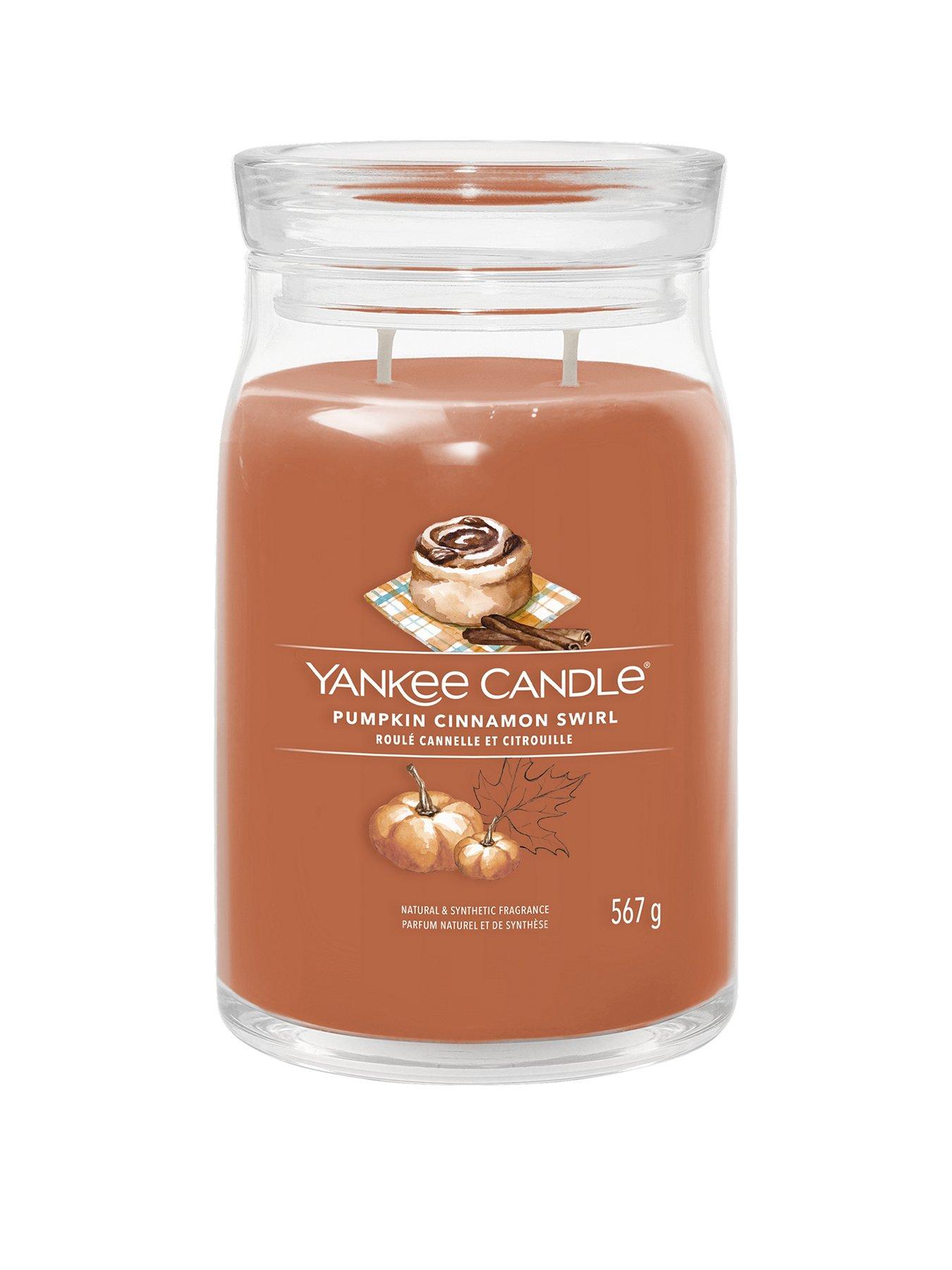 Product photograph of Yankee Candle Signature Collection Large Jar Candle Ndash Pumpkin Cinnamon Swirl from very.co.uk