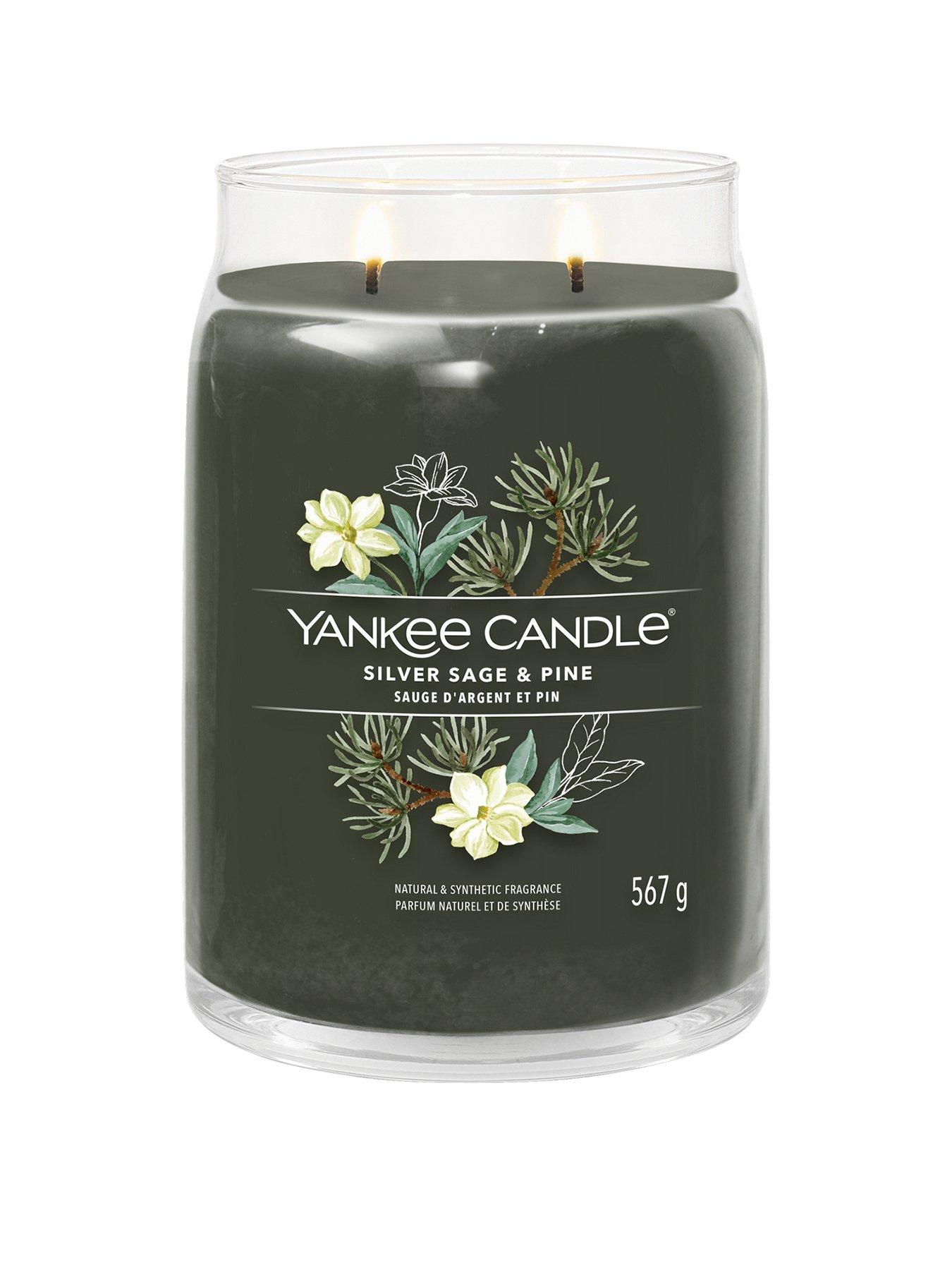 Product photograph of Yankee Candle Signature Collection Large Jar Candle Ndash Silver Sage And Pine from very.co.uk