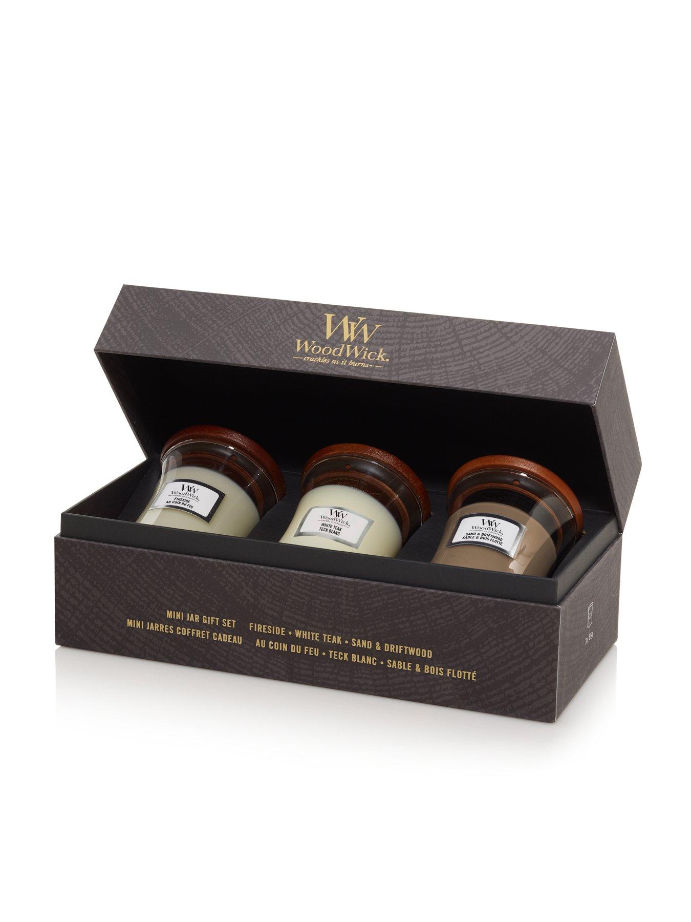 Image 4 of 4 of WoodWick Set of 3 Woody Mini Hourglass Candles Gift Set