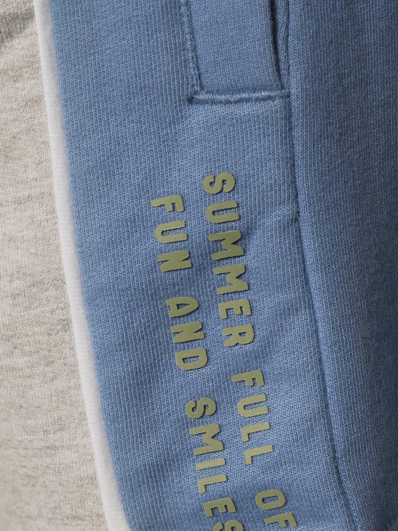 Image 5 of 6 of Mini V by Very Boys Short Sleeve Cut And Sew T-shirt And Short Set - Blue