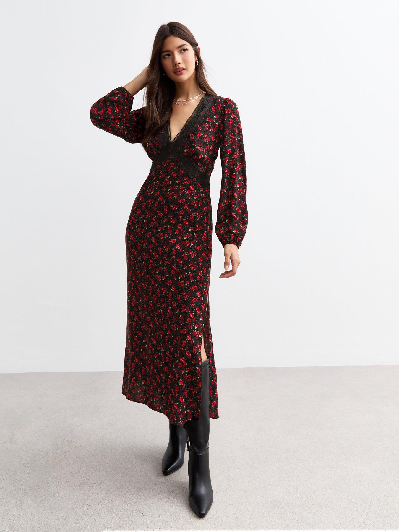 New look red lace dress best sale