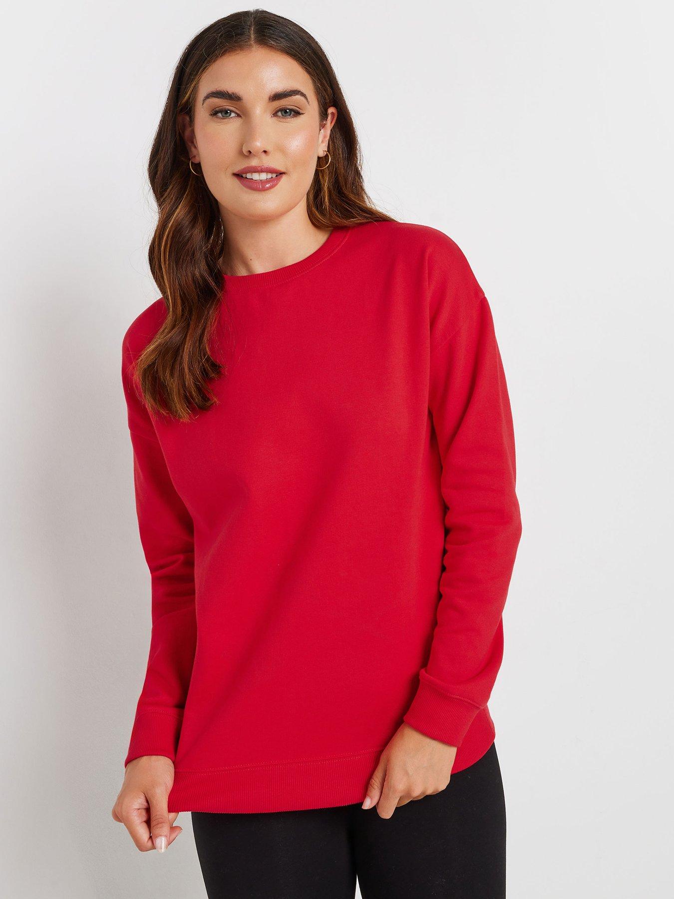 Long Tall Sally Crew Neck Sweatshirt Red