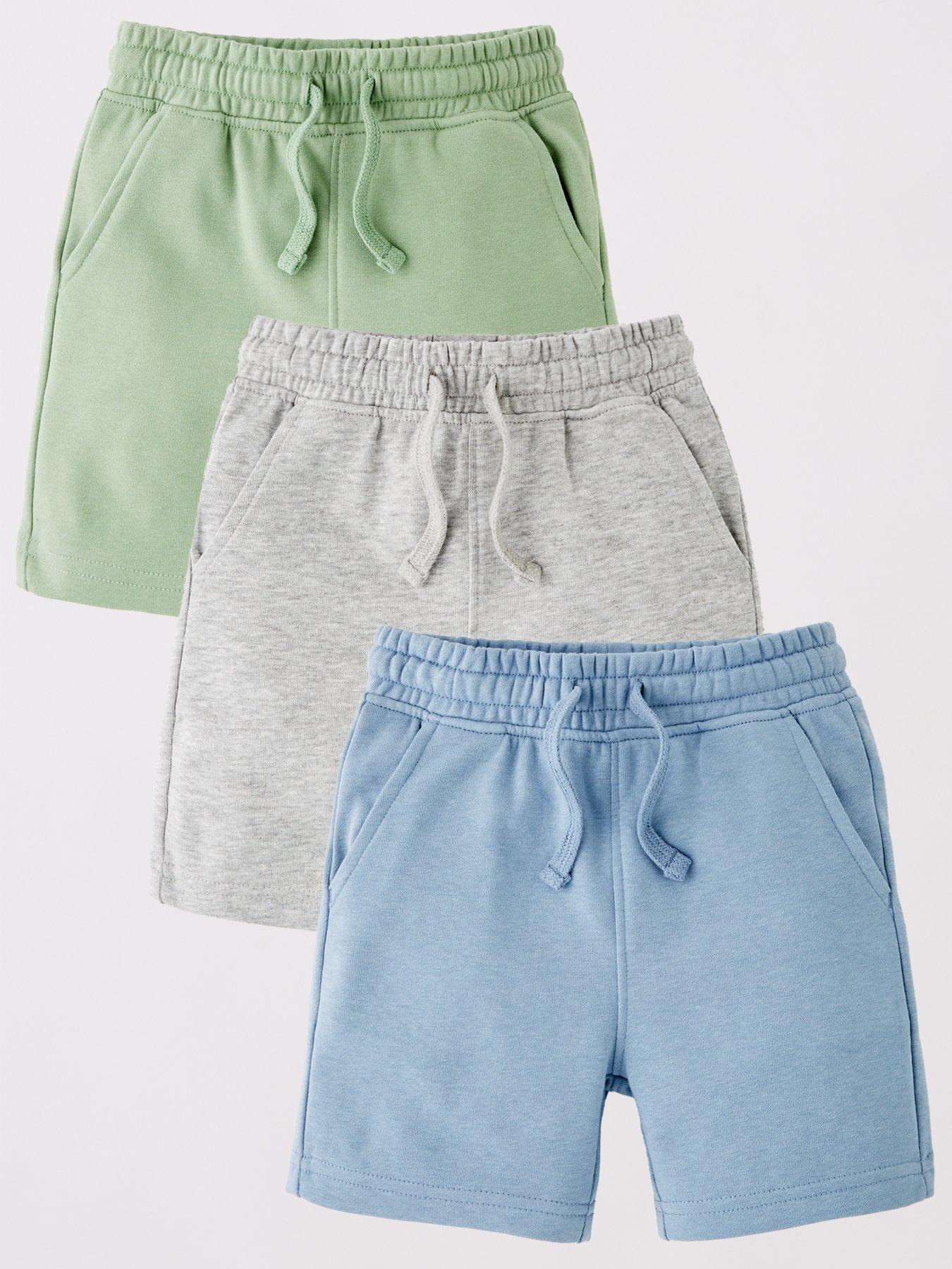 Image of Everyday Boys 3 Pack Plain Shorts - Multi
